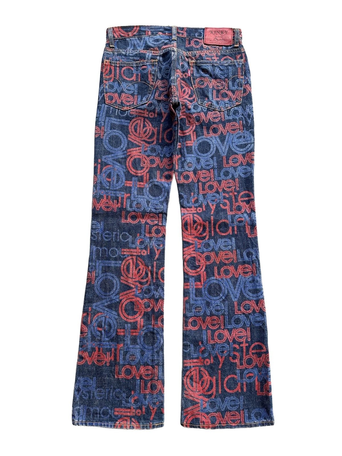 Hysteric Glamour 💥Rare Vintage Hysteric Glamour Overprint Love Hysteric Jeans Size US 29 - 8 Thumbnail
