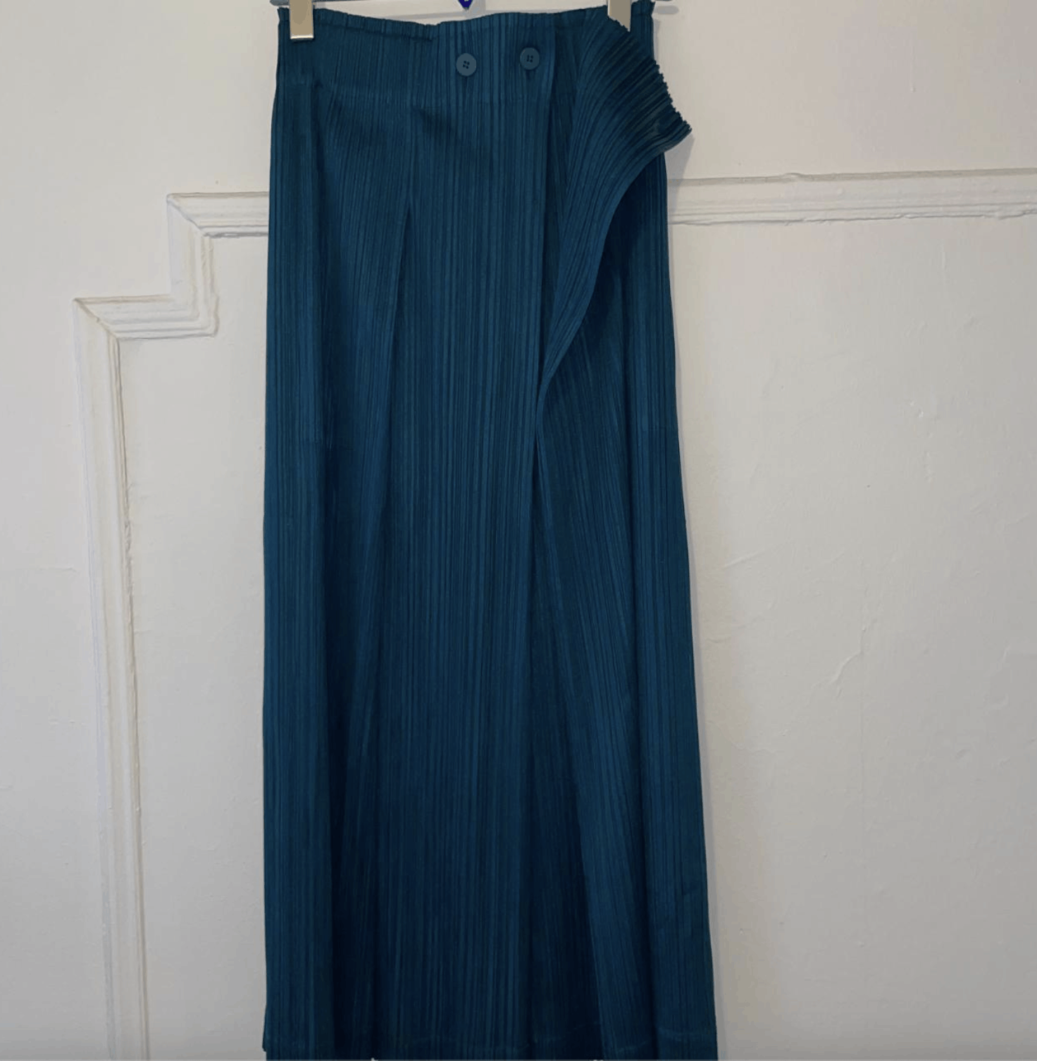 Pleats Please Issey Miyake issey miyake pleats please teal flowy front pleated pants Size 28" / US 6 / IT 42 - 2 Thumbnail