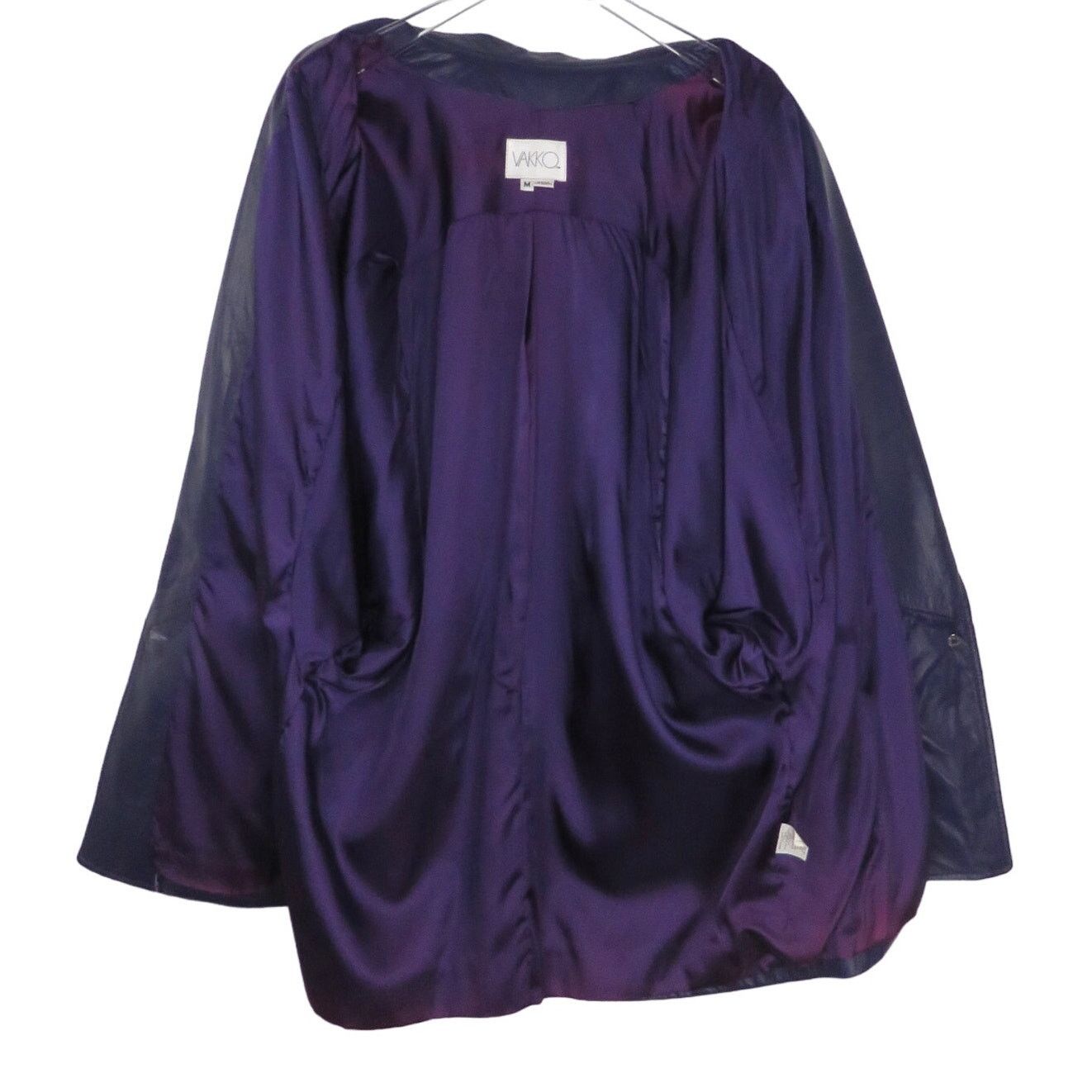 90s Vintage Purple Leather Jacket Medium Retro Genuine
