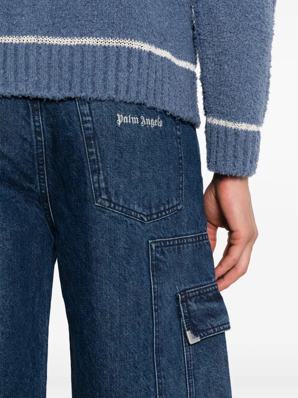 Palm Angels o1y0325 Denim Short in Blue Size US 29 - 3 Thumbnail