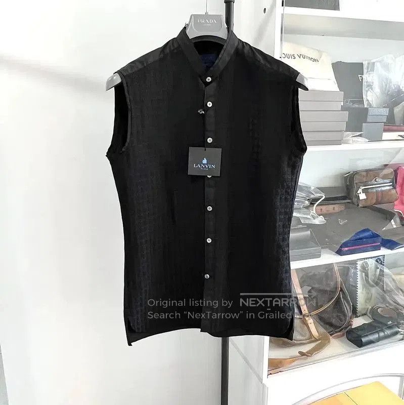 Lanvin Lanvin Sleeveless Black Polyester Shirt . Size US M / EU 48-50 / 2 - 1 Thumbnail