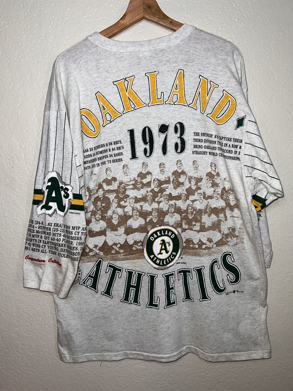 Cooperstown Collection Vintage Oakland Athletics 3/4 Length Sleeve Shirt Size Large Size US L / EU 52-54 / 3 - 10 Thumbnail