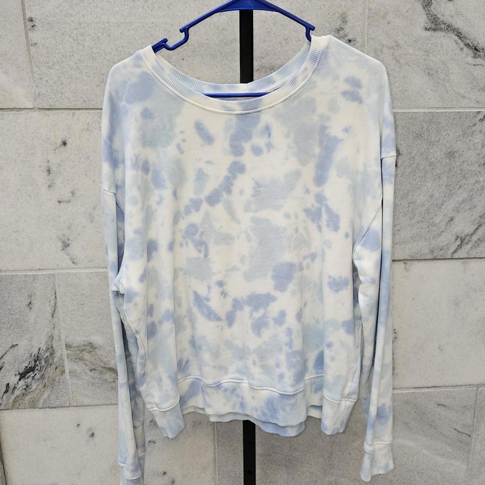 Other Women's White and Blue Tie-Dye Sweatshirt Size XL / US 12-14 / IT 48-50 - 1 Thumbnail