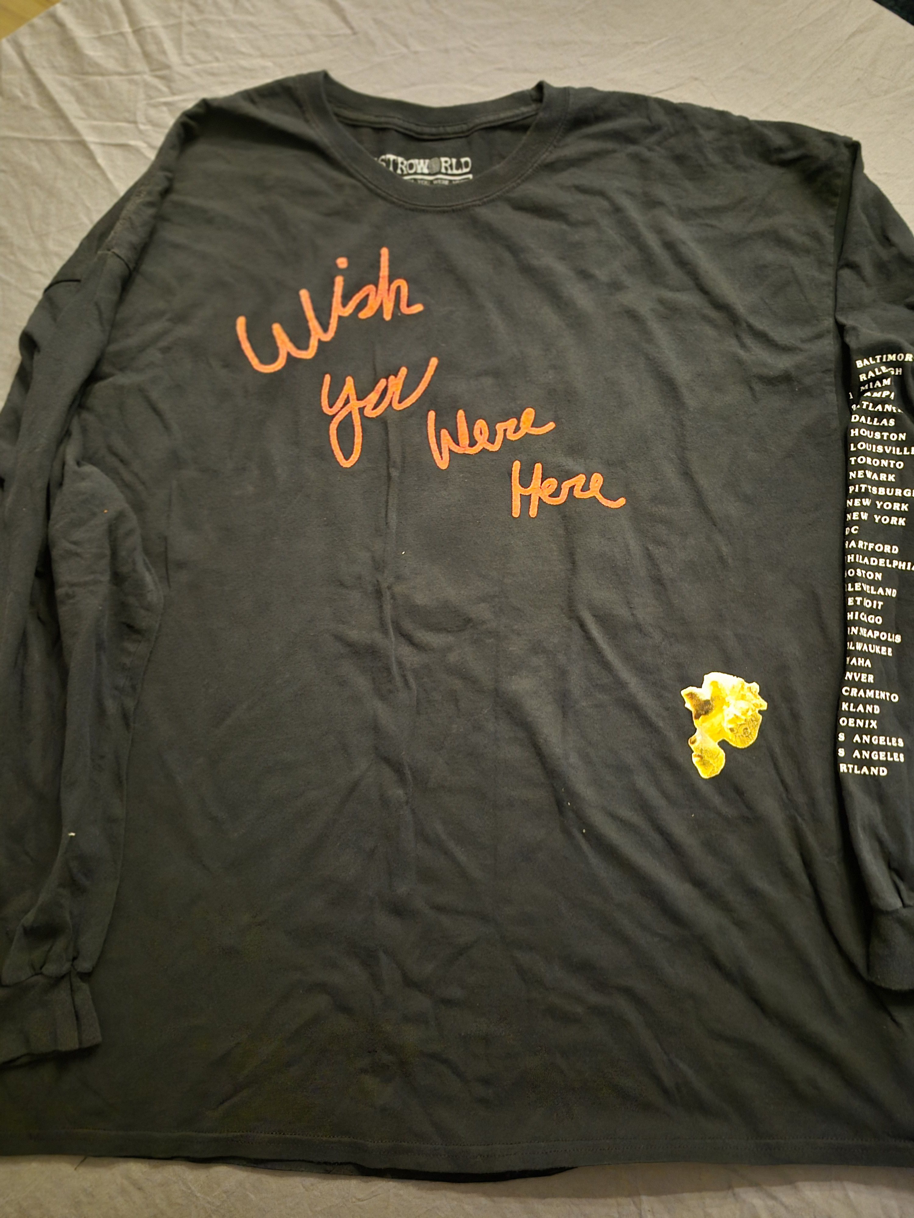 Travis Scott Travis Scott "Wish You Were Here" L/S Tour Tee Size 2XL XXL Size US XXL / EU 58 / 5 - 4 Thumbnail