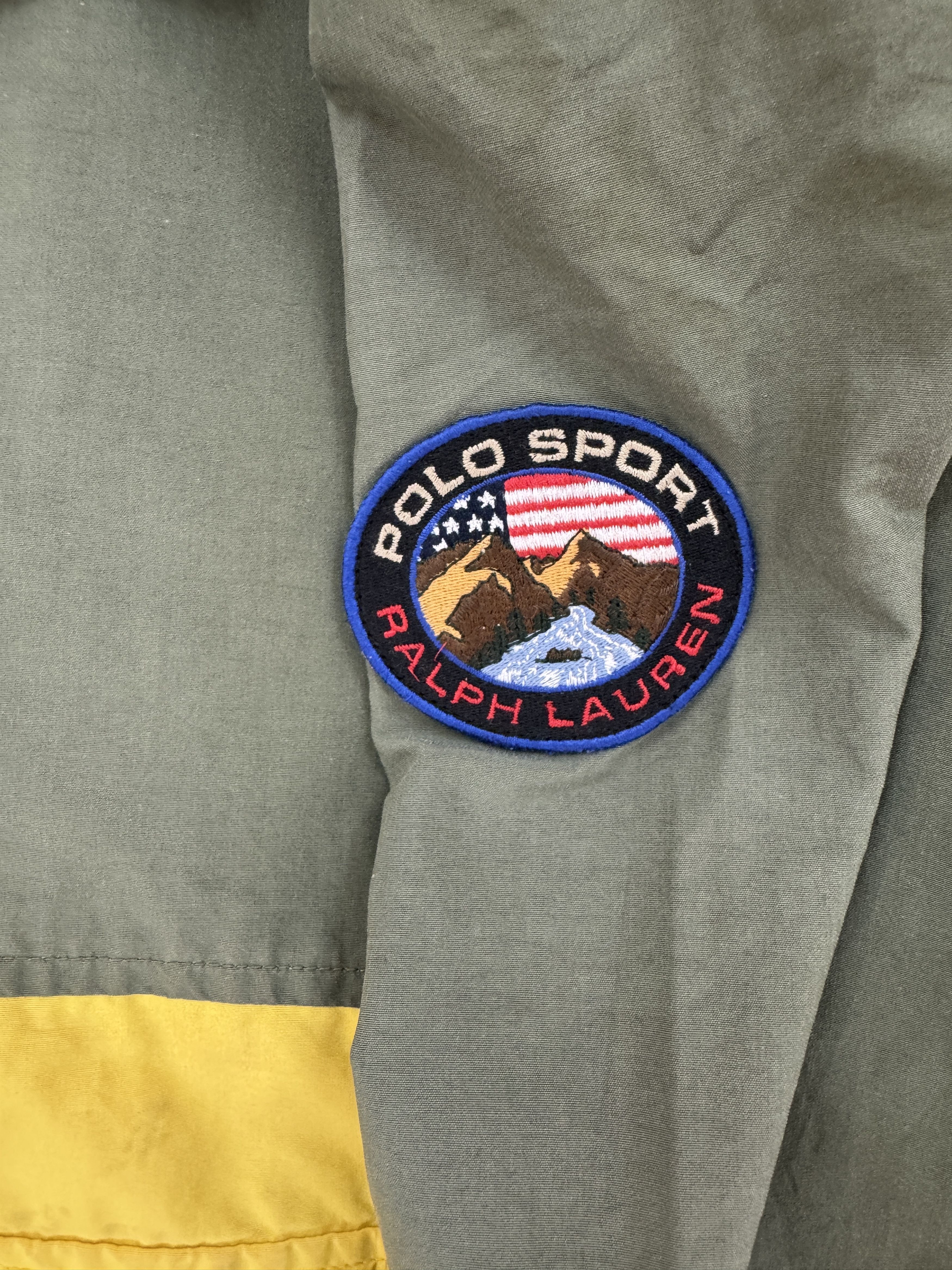 Ralph Lauren Sport Vintage Polo Sport Olive & Yellow Windbreaker Size US XL / EU 56 / 4 - 3 Thumbnail