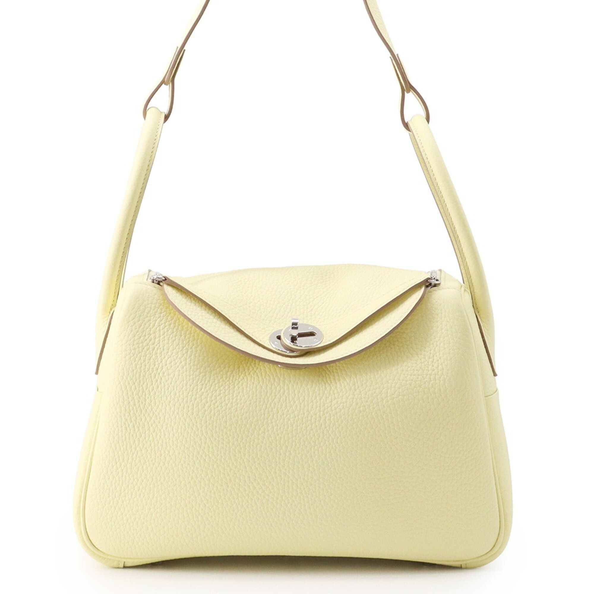 Hermes Hermes Lindy 26 Handbag, Jaune Milton, Taurillon Clemence Leather, G Stamp, HERMES 2-way, Lindy, Women's Size ONE SIZE - 1 Thumbnail