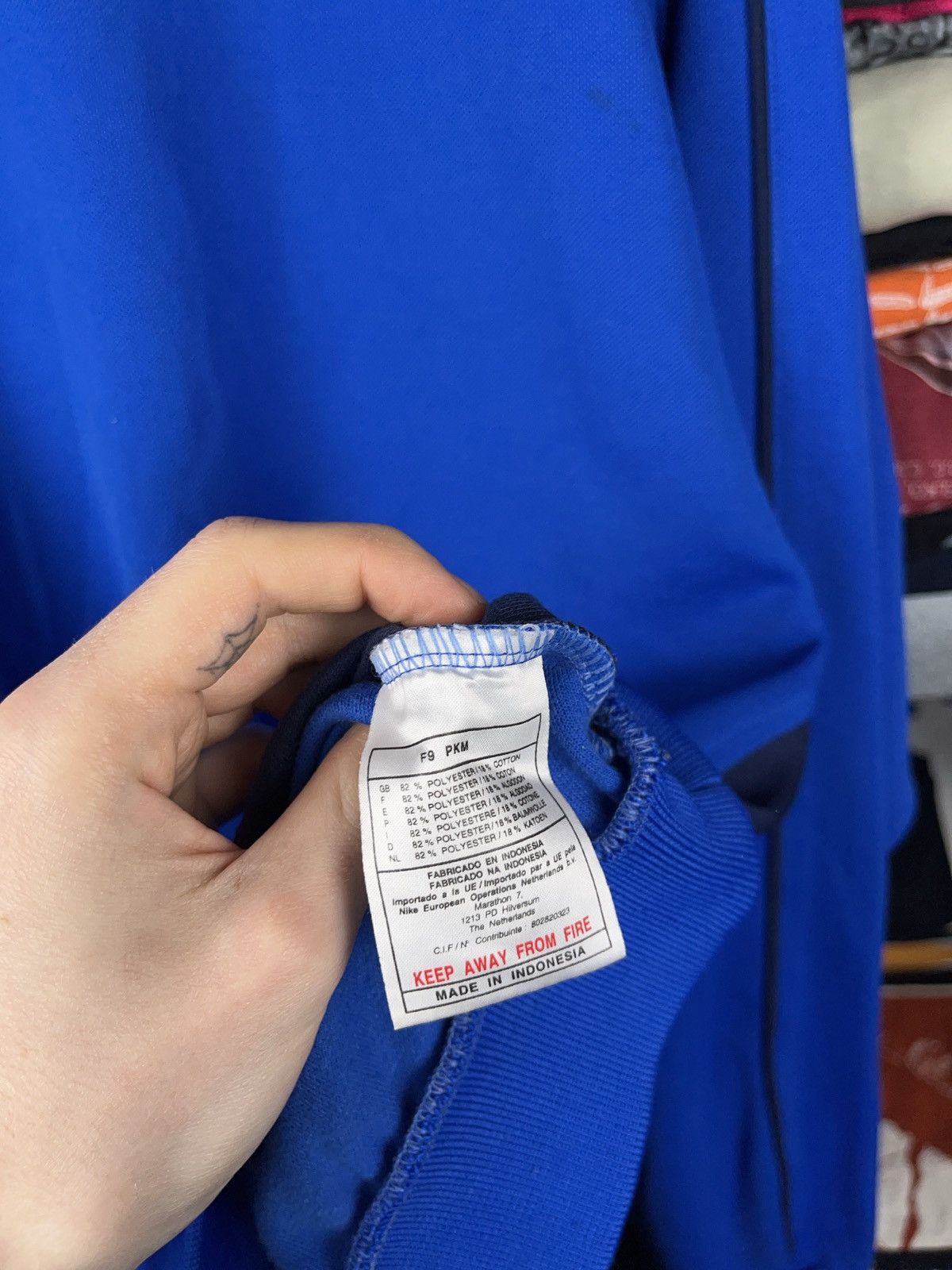 Nike × Vintage Vintage Nike team 1990s royal blue small swoosh sweatshirt Size US M / EU 48-50 / 2 - 5 Thumbnail