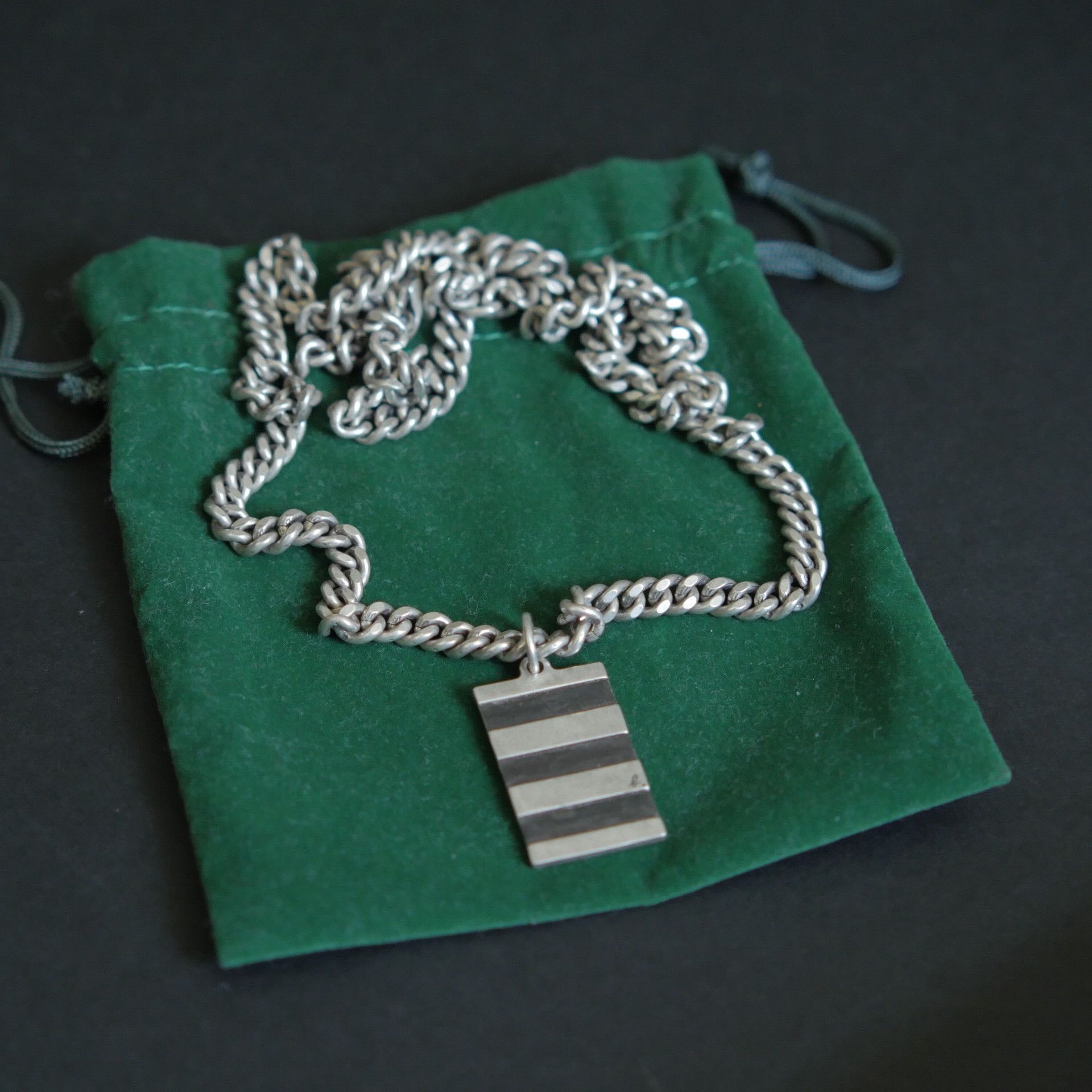agnes b. Agnès b. cuban link with pendant Size ONE SIZE - 1 Thumbnail