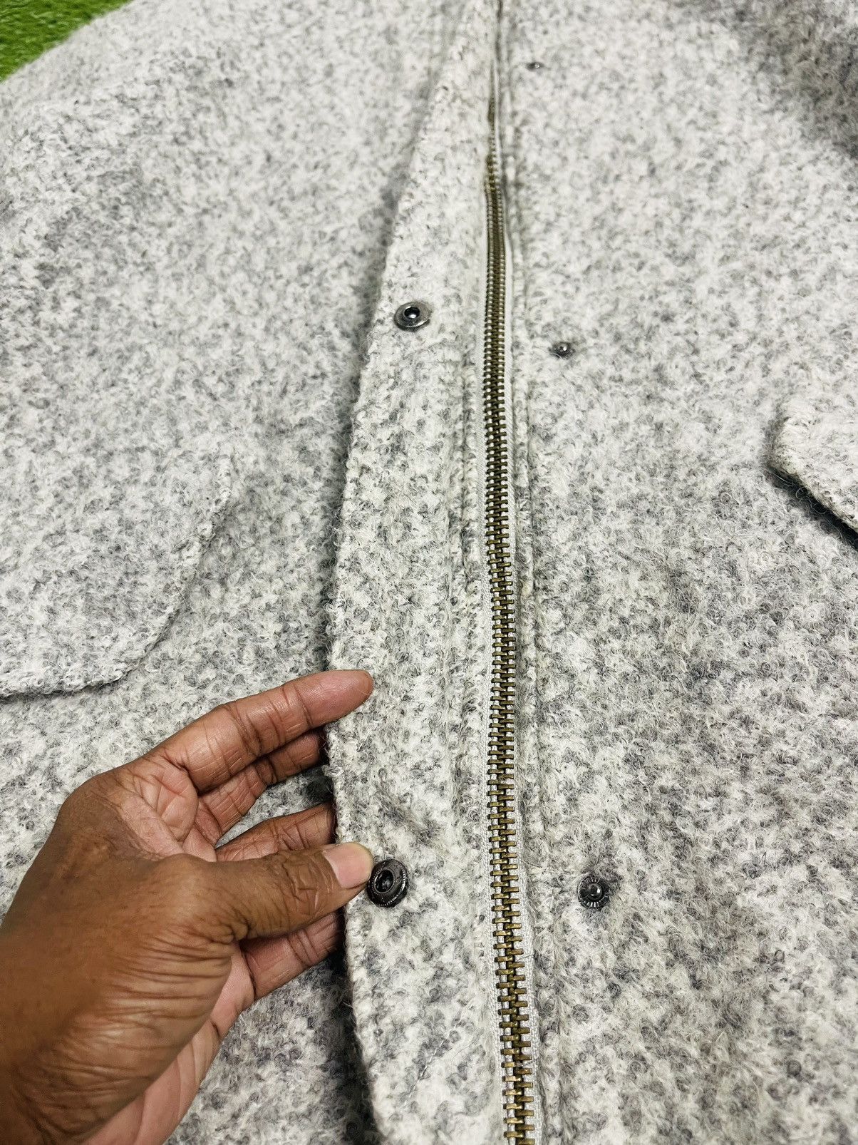 Stussy Stussy Hoodie Zipper Wool Long Jacket (20) Size US L / EU 52-54 / 3 - 6 Thumbnail