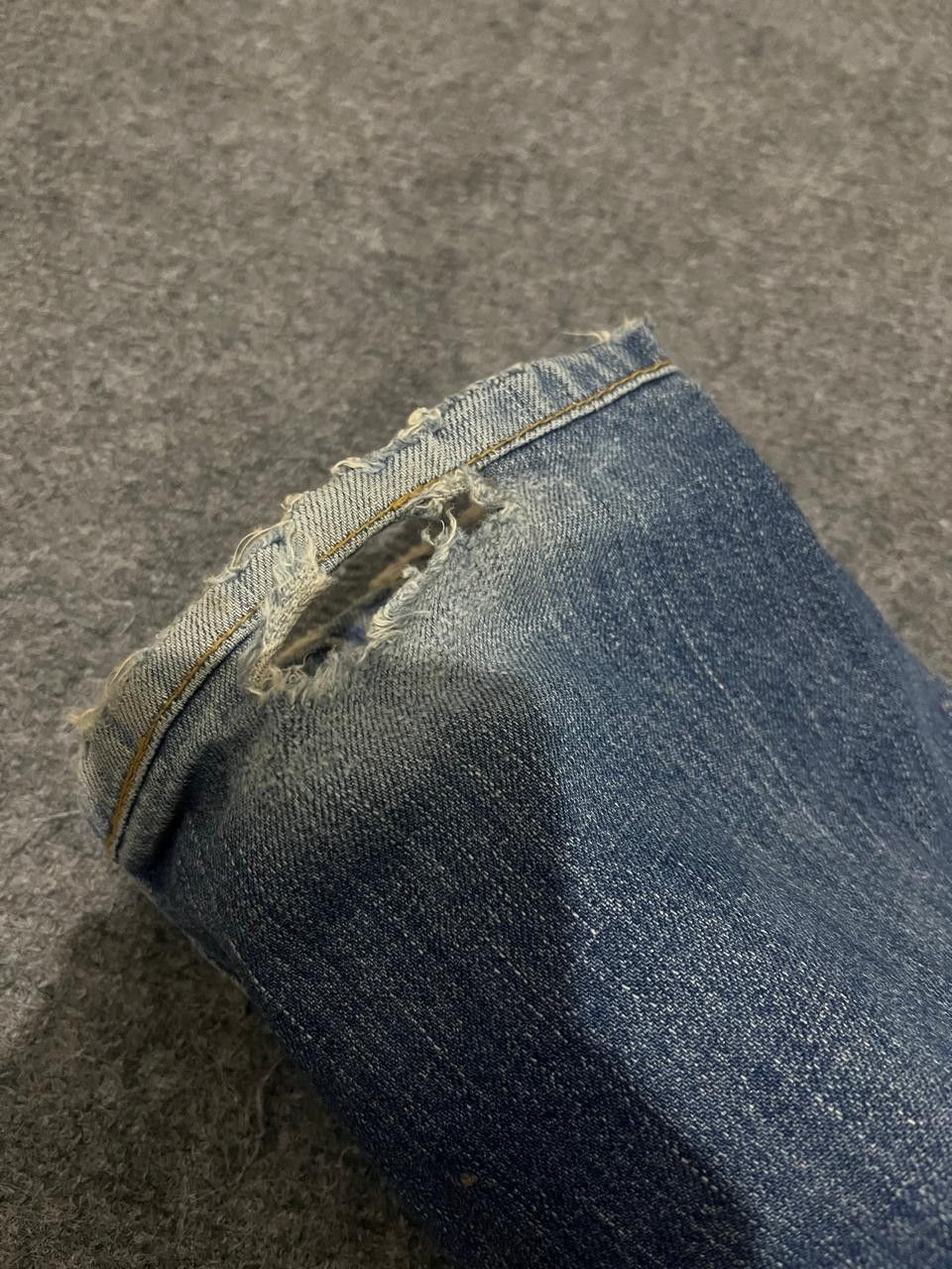 Vintage 2007 Levis 501-0069 Custom Distrassed Repaired Denim