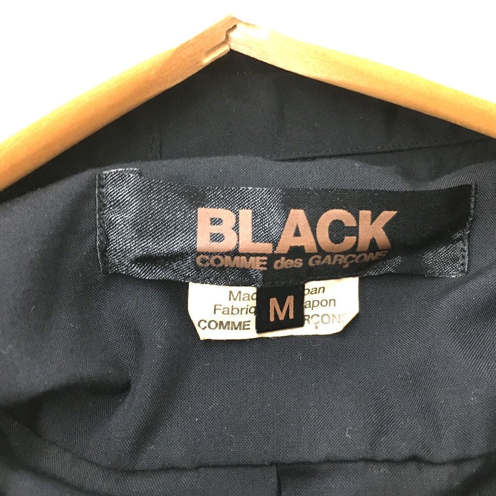 Comme des Garcons Black Shirt Belted Long Sleeve Button Up Plain Black Size US M / EU 48-50 / 2 - 5 Thumbnail