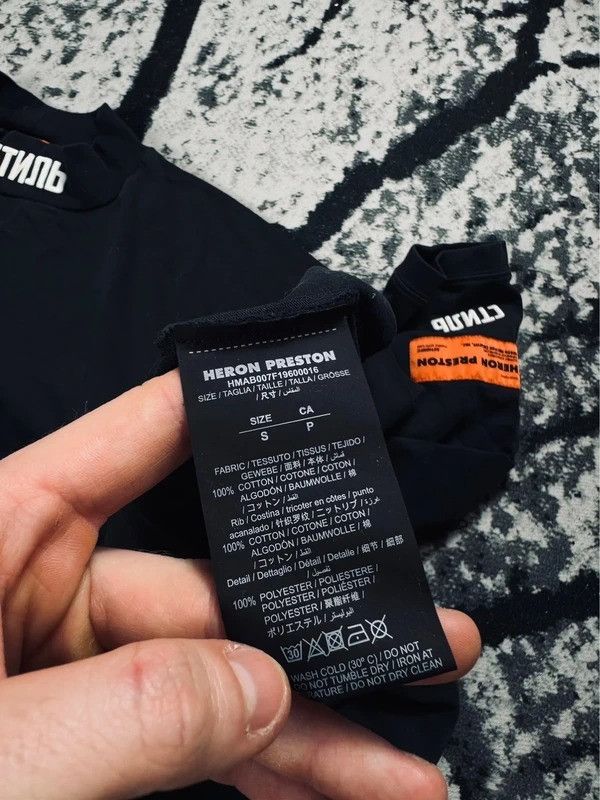 Heron Preston crewneck turtleneck longsleeve sweatshirt, black, S logo Size US S / EU 44-46 / 1 - 6 Thumbnail