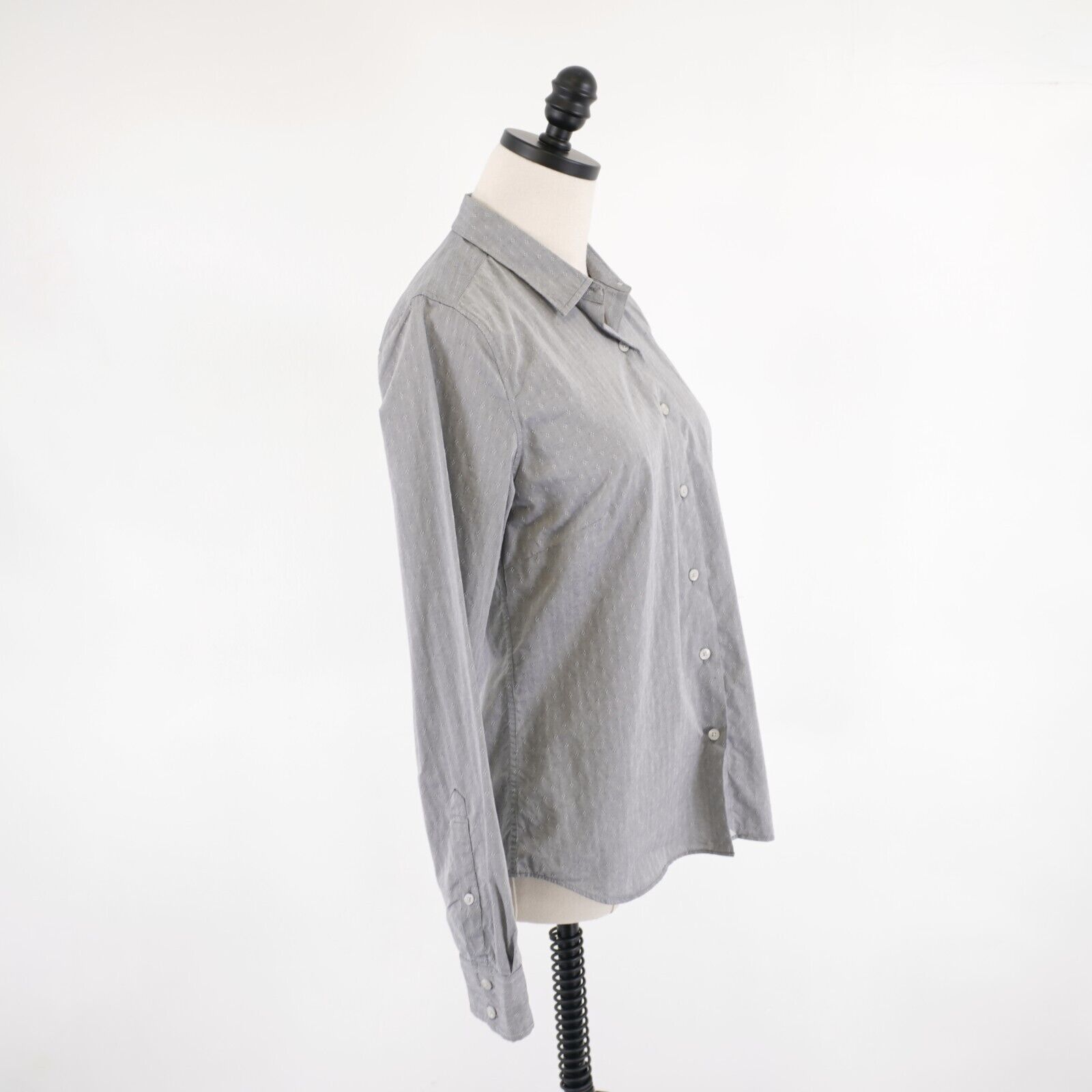 UNTUCKit DAMAGED UNTUCKit Gray Collared Button Front Shirt Size 6 Size M / US 6-8 / IT 42-44 - 5 Thumbnail