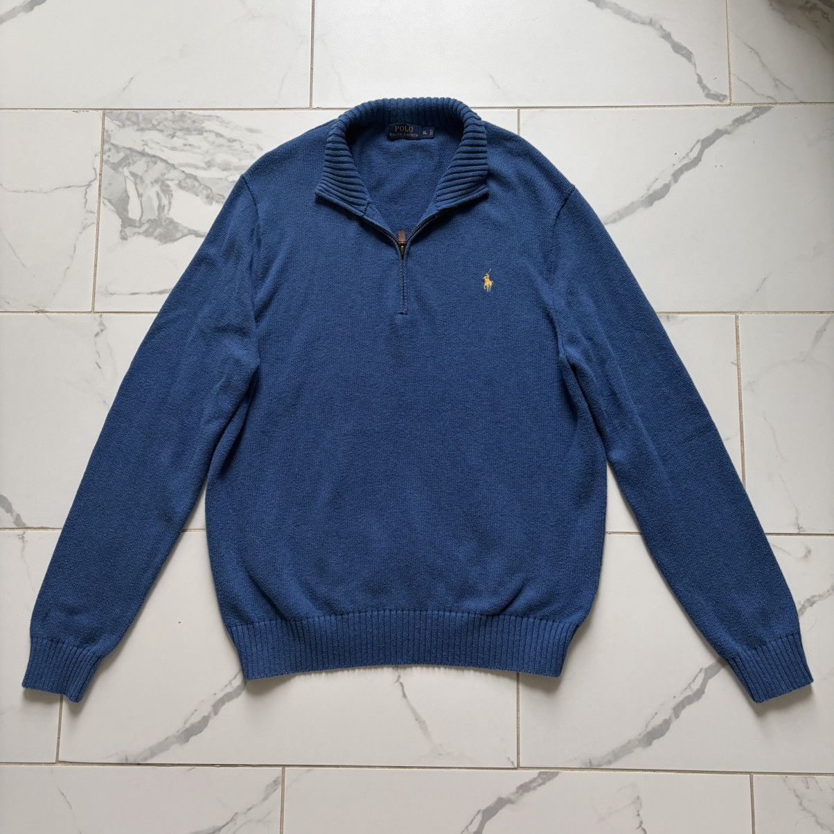 Polo Ralph Lauren Polo Ralph Lauren Quarter 1/4 Zip Sweater Men’s Size XL Blue Size US XL / EU 56 / 4 - 1 Thumbnail