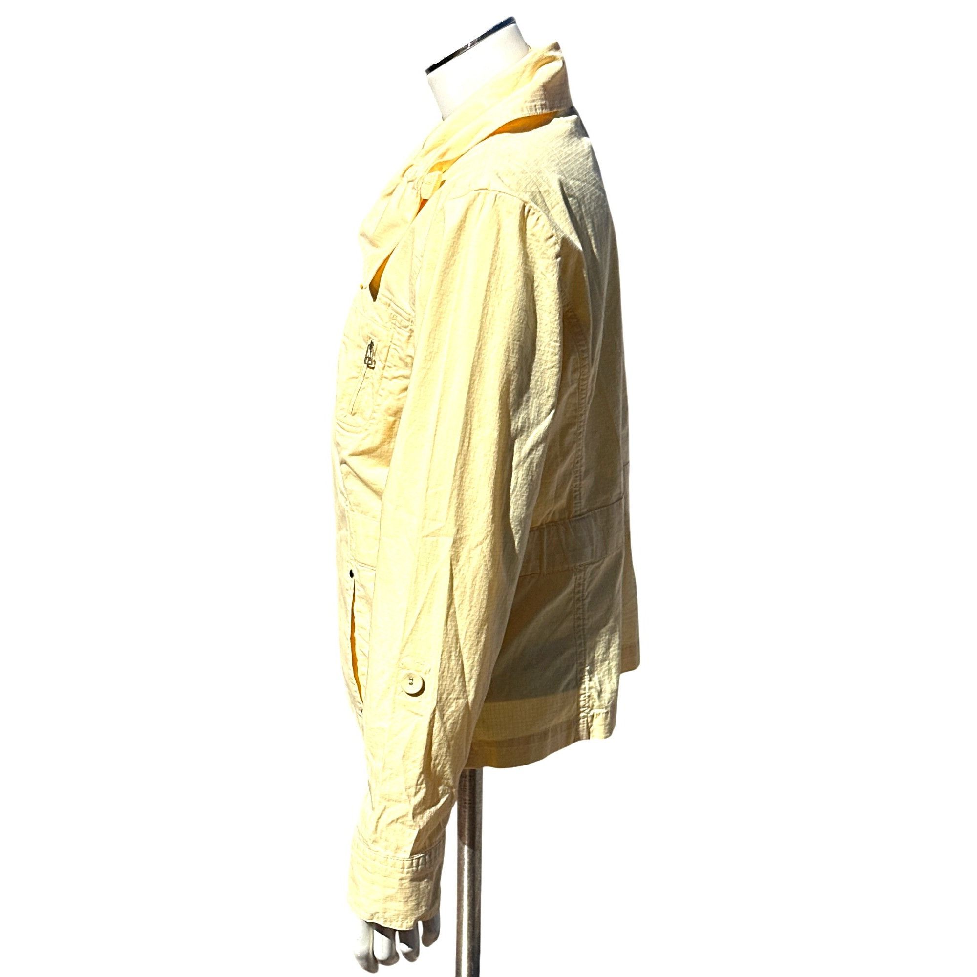Chicos Chicos Yellow Lightweight Zip Up Jacket Casual Utility Style Size M / US 6-8 / IT 42-44 - 4 Thumbnail