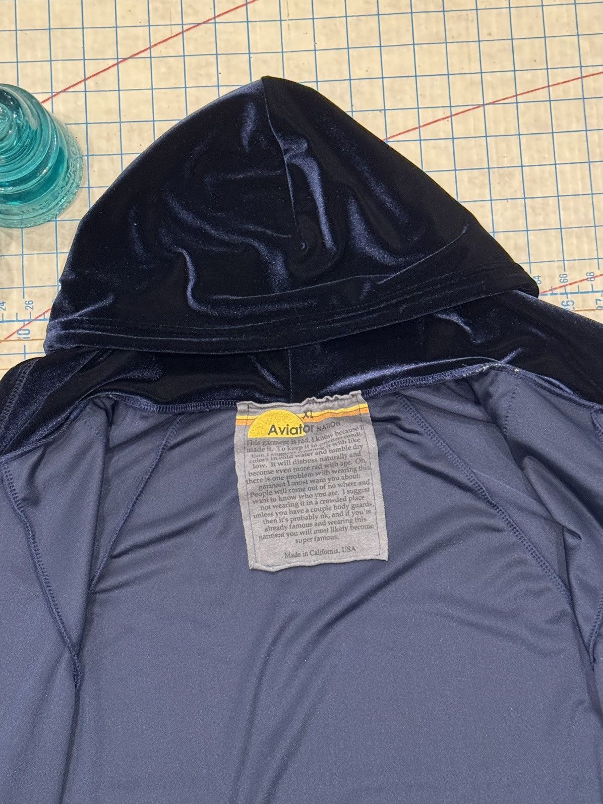 Aviator Nation Aviator Nation Blue Velvet Collection Velour Full Zip Hoodie Size XL / US 12-14 / IT 48-50 - 6 Thumbnail