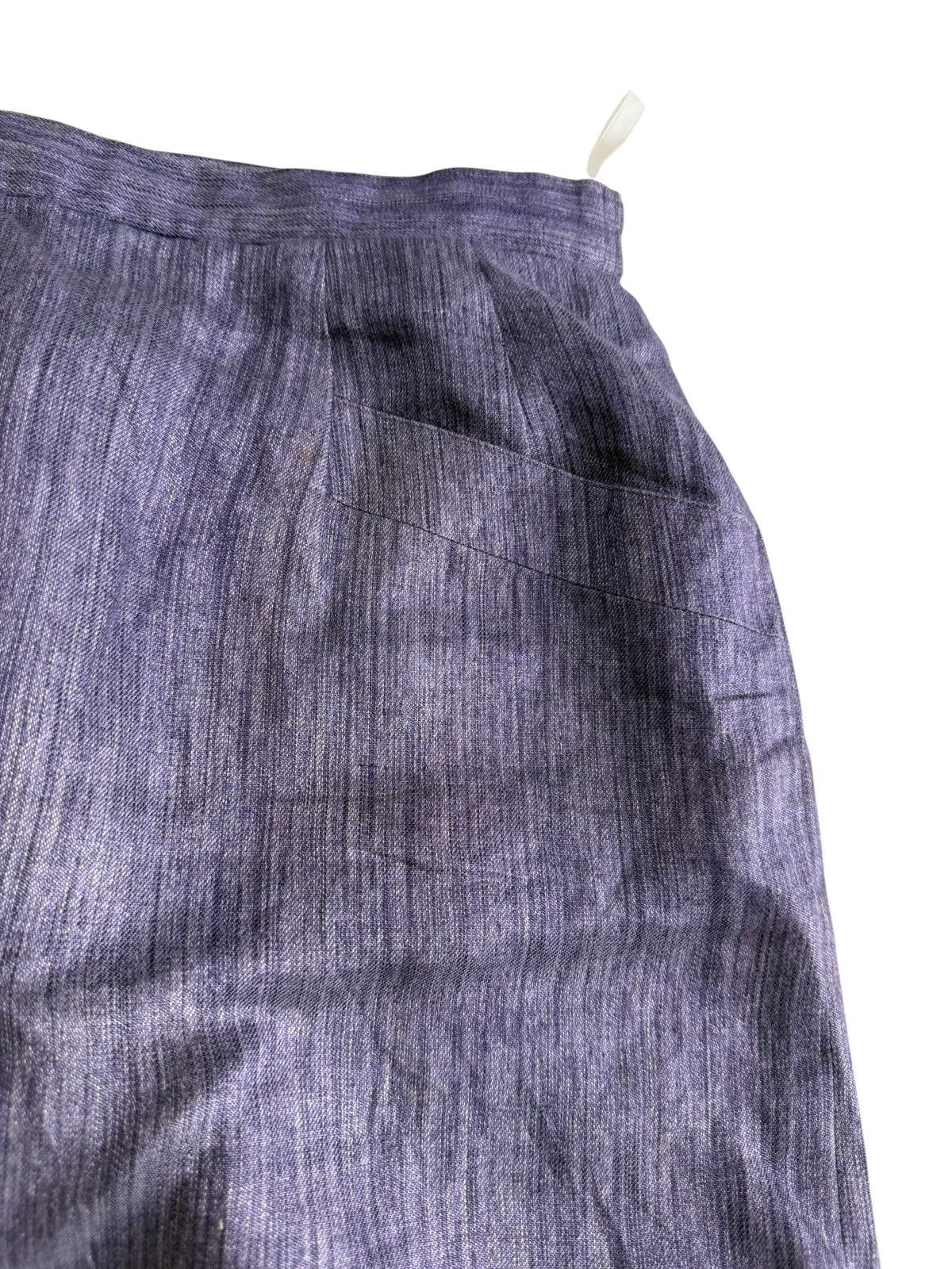 Burberry VINTAGE BURBERRY’S LONDON PURPLE LINEN SKIRT Size 27" / US 4 / IT 40 - 4 Thumbnail