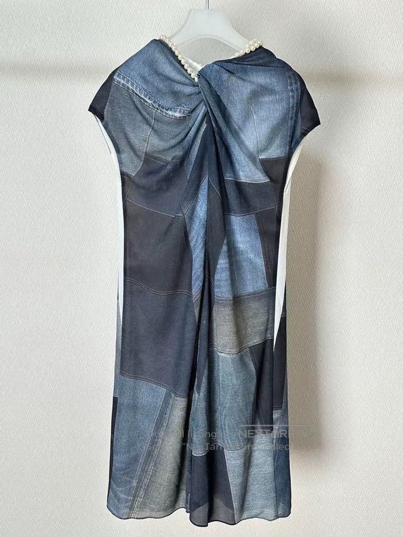 Junya Watanabe Junya Watanabe Denim Patchwork Dress Size S / US 4 / IT 40 - 2 Thumbnail
