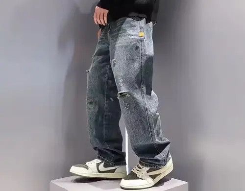 Japanese Brand Kamachi x Kyoko Distressed Straight jeans Size US 34 / EU 50 - 4 Thumbnail