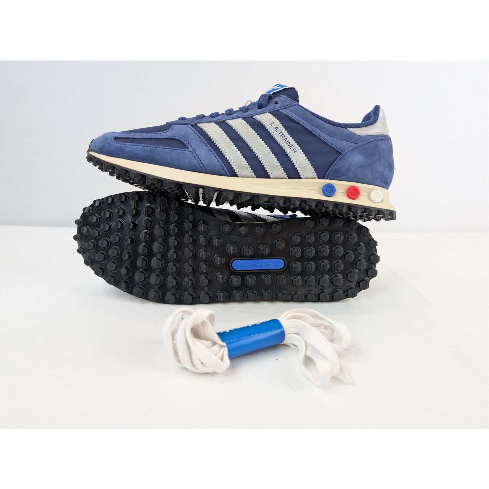 Adidas o1rshd1 LA Trainer OG Sneakers Dark Blue / Silver Metallic Size US 12.5 / EU 45-46 - 13 Thumbnail