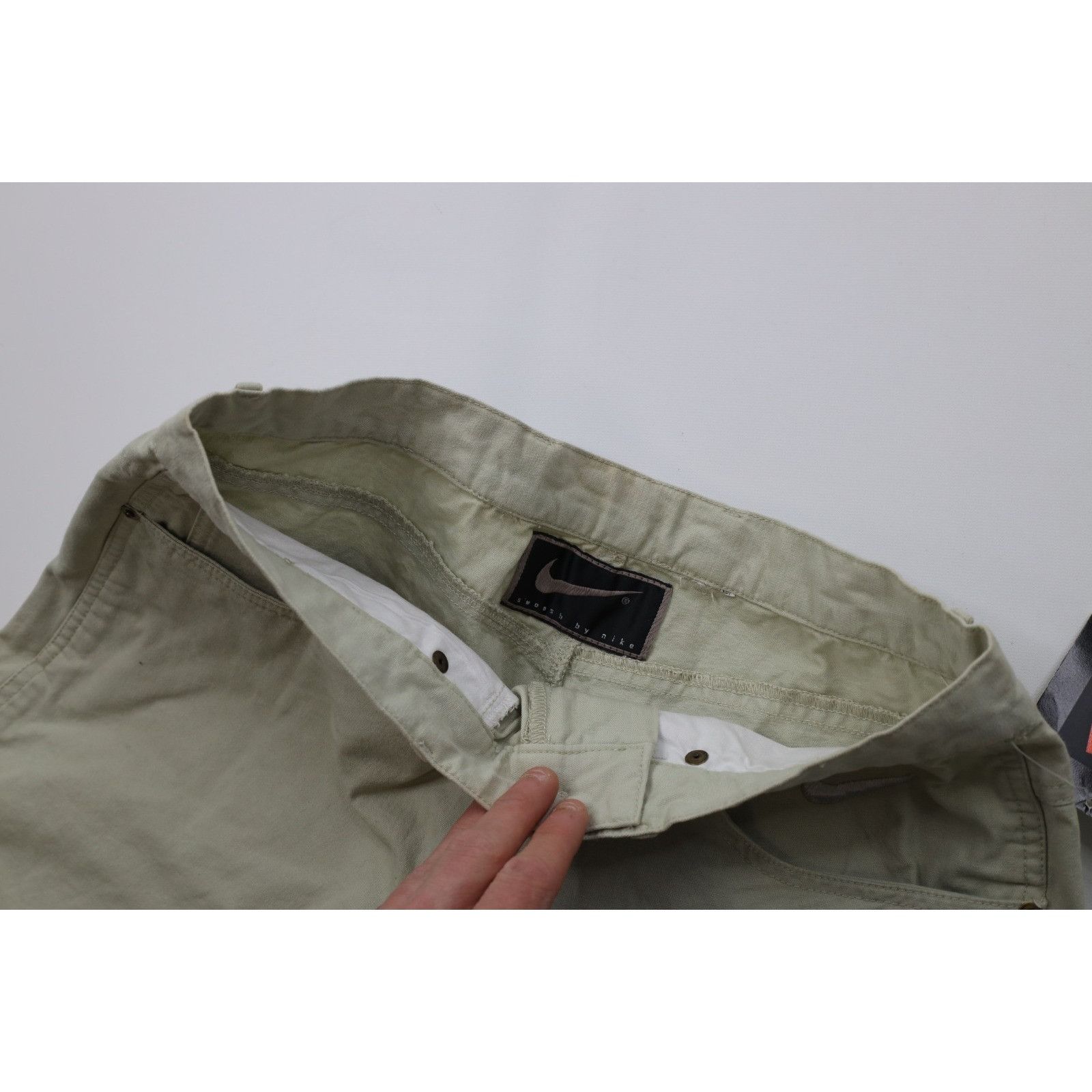 Nike Deadstock Vintage 90s Nike Travis Scott Mini Swoosh Shorts Size US 30 / EU 46 - 8 Thumbnail