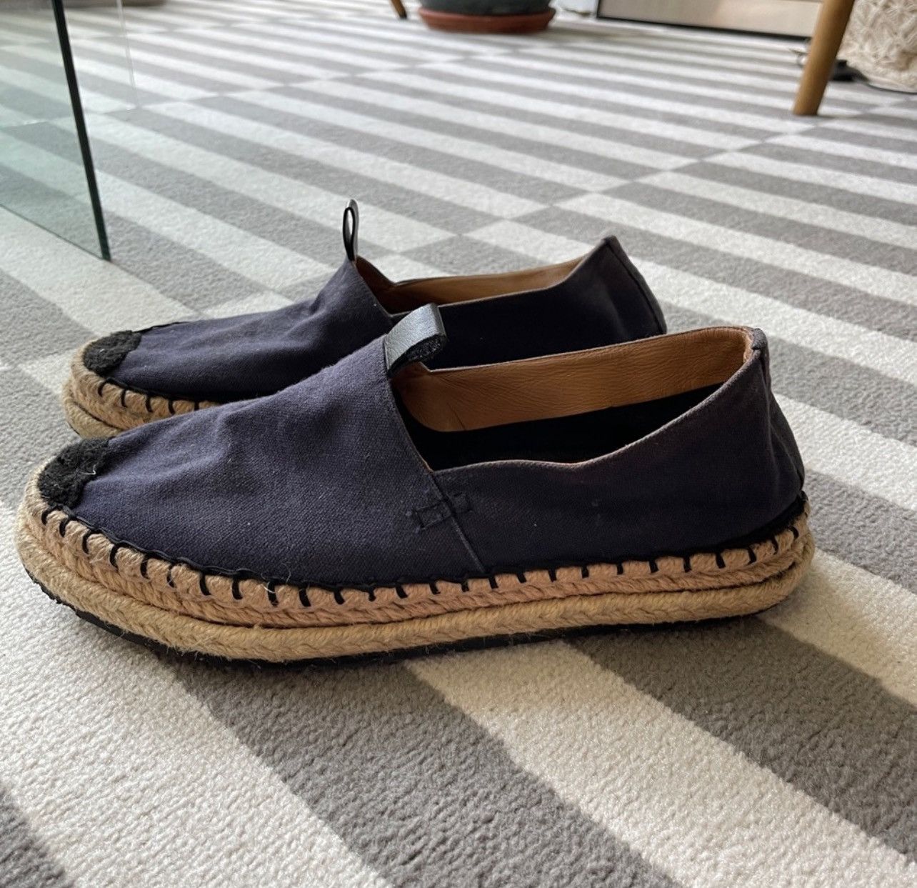 Acne Studios Acne Studios Blue Canvas Juan Espadrilles Size US 12 / EU 45 - 1 Thumbnail