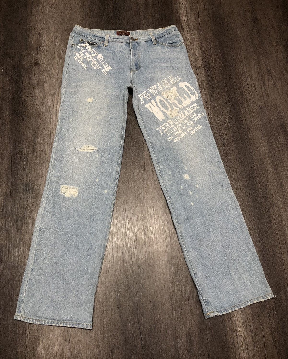 Japan Blue × Japanese Brand SKY BOMBER 391B08 Distressed Jeans Size US 32 / EU 48 - 2 Thumbnail