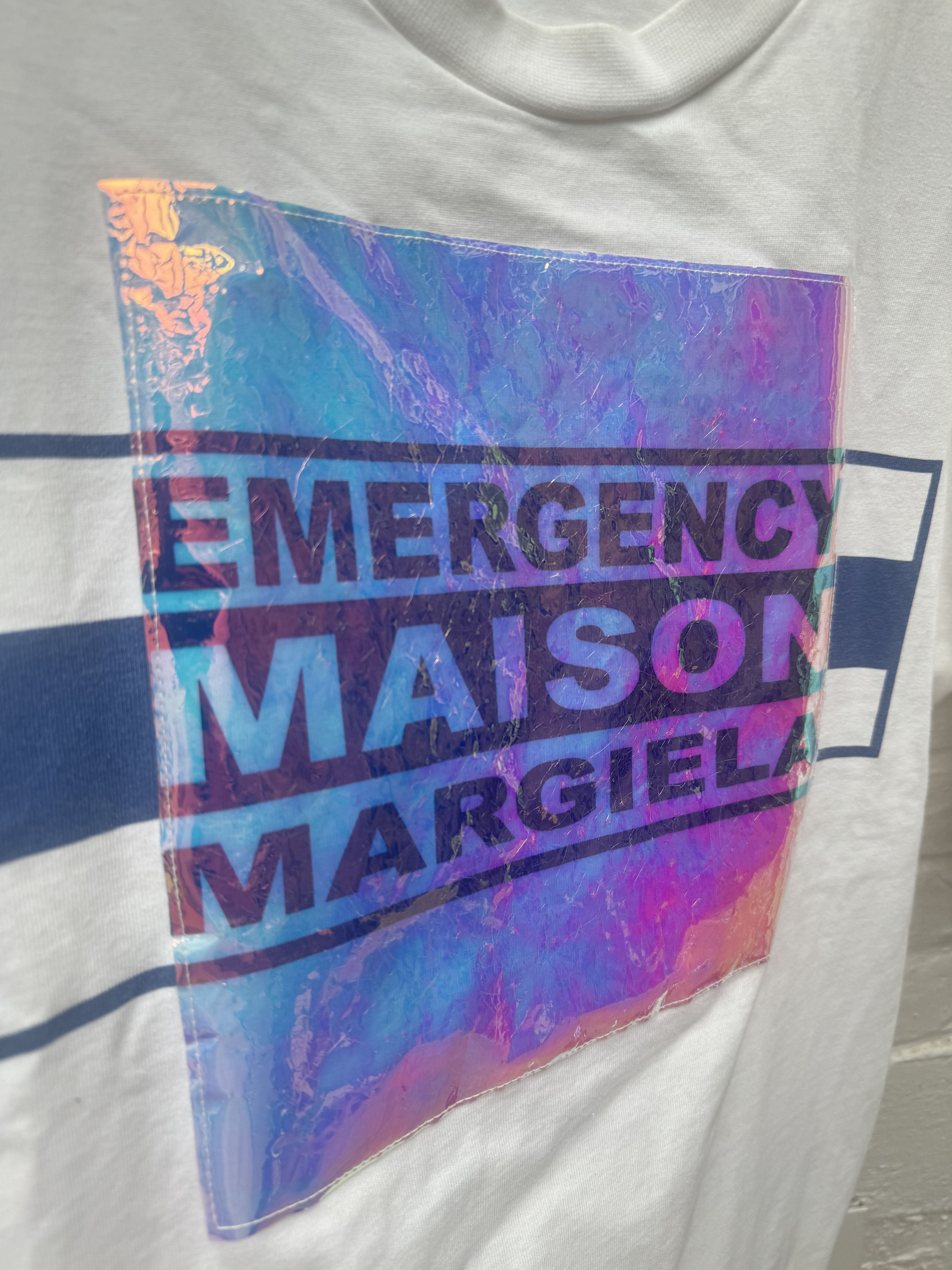 Maison Margiela White Short sleeves sweater Size US L / EU 52-54 / 3 - 2 Thumbnail