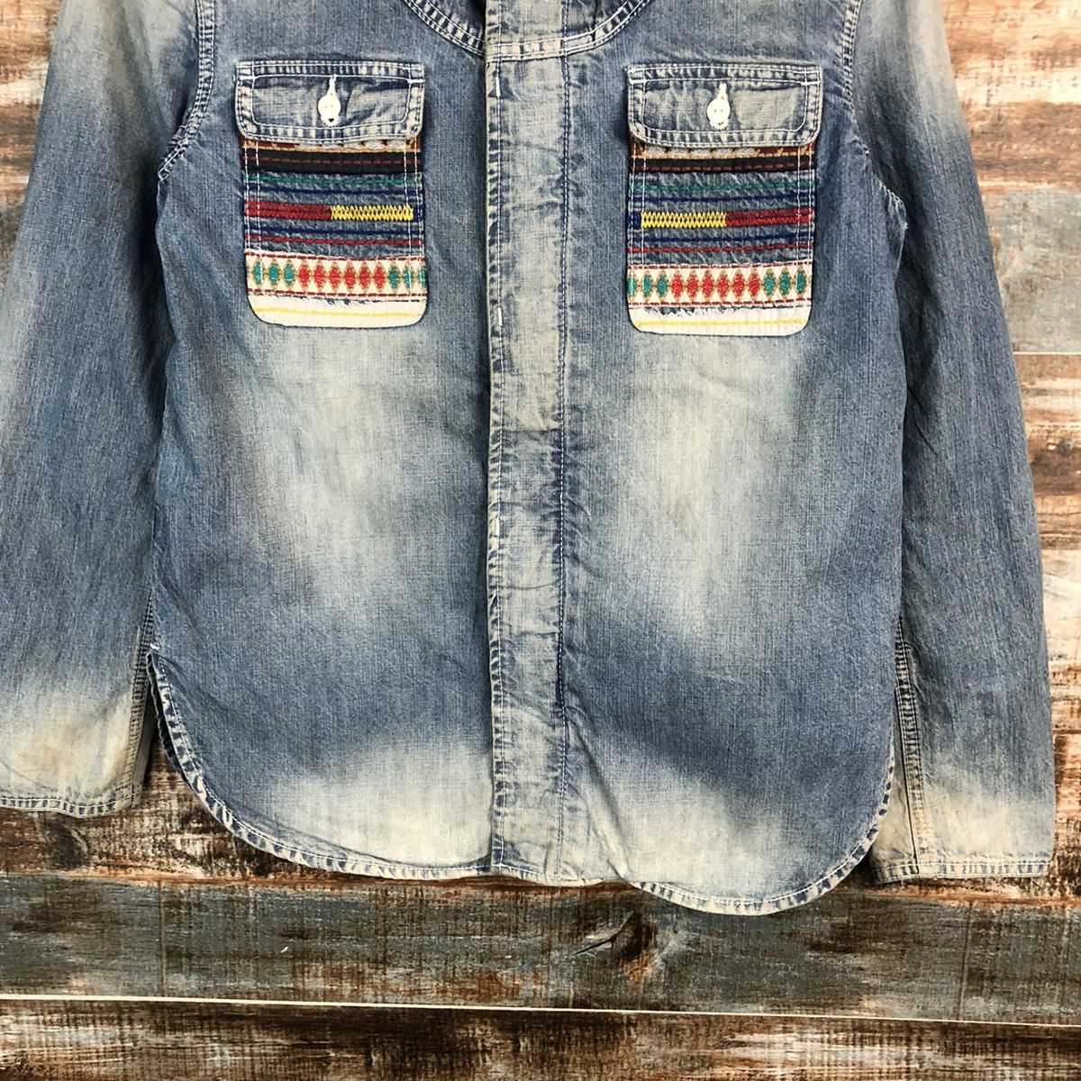 go slow caravan Go Slow Caravan Blue Denim Jacket Hoodie #A2332 Size US XS / EU 42 / 0 - 6 Thumbnail