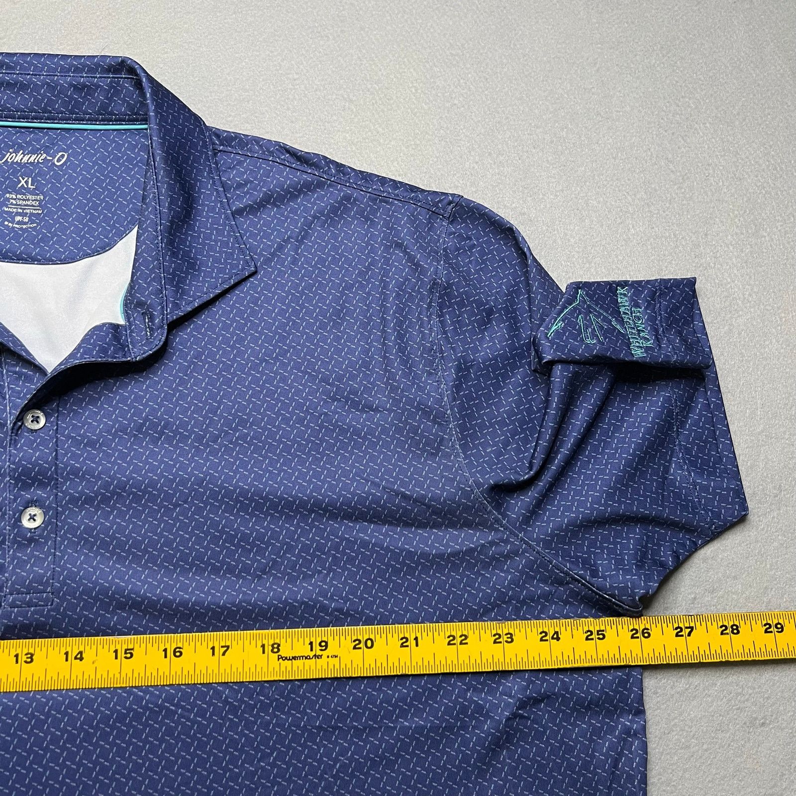 johnnie-O Johnnie-O Polo Shirt Men’s XL Geometric UPF 50 White Hawk Size US XL / EU 56 / 4 - 7 Thumbnail