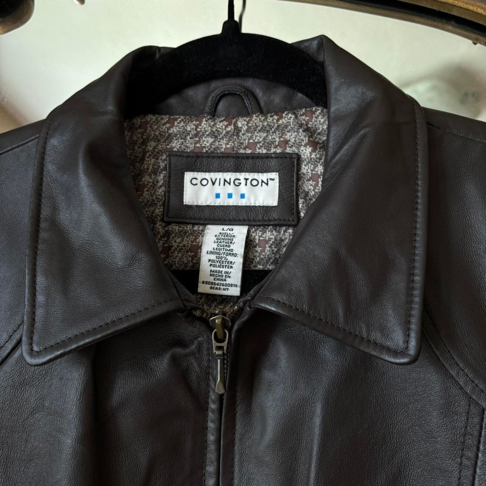Covington Vintage Covington Brown Leather Zip Jacket Large Y2K Quality Size L / US 10 / IT 46 - 5 Thumbnail