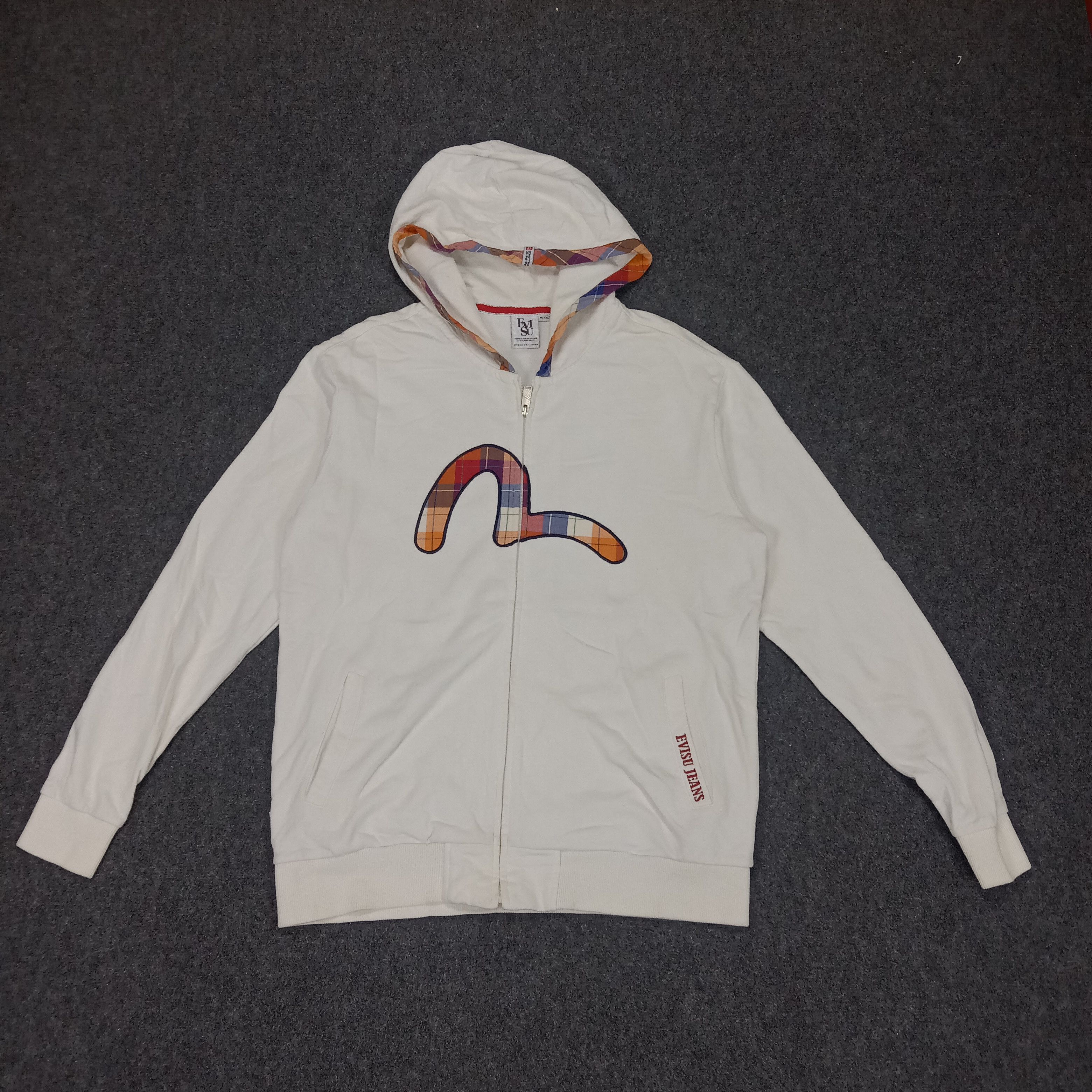Evisu Genes Patchwork Big Logo Jacket With Hoodie