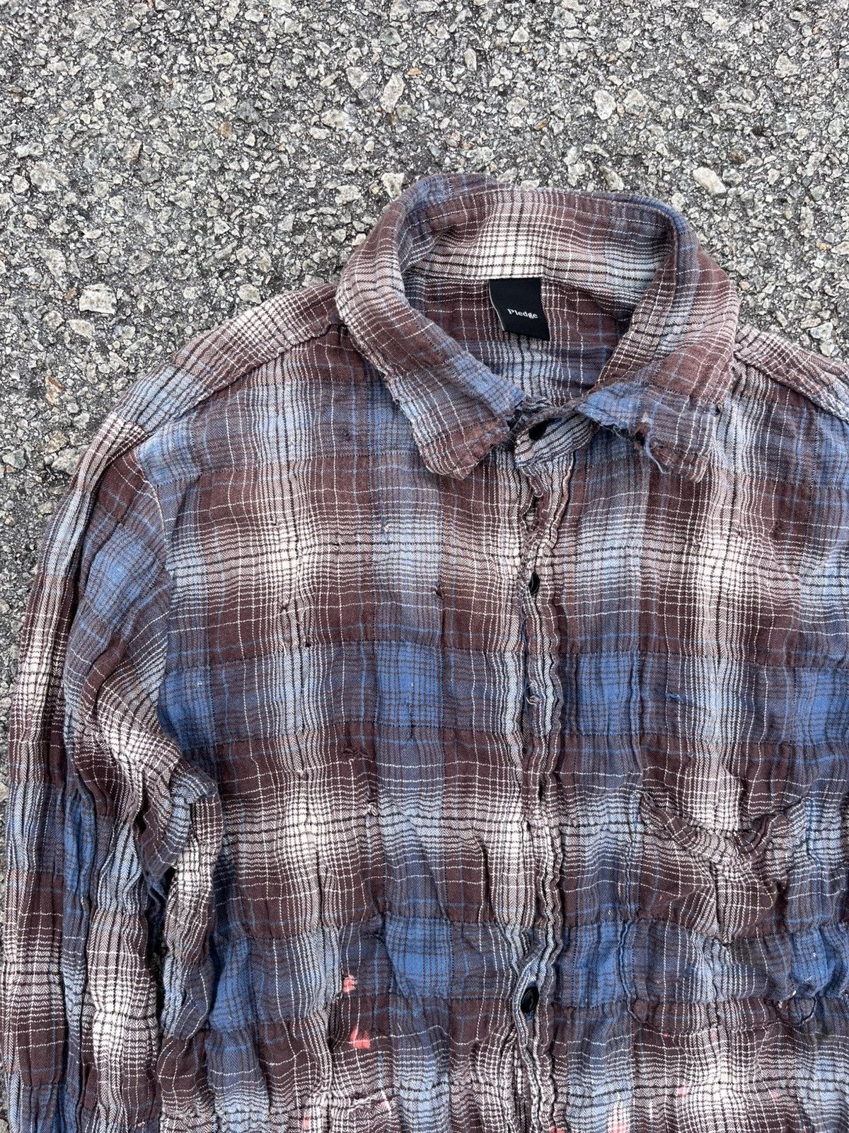 Pledge Distressed flannel button down by pledge Size US M / EU 48-50 / 2 - 2 Thumbnail