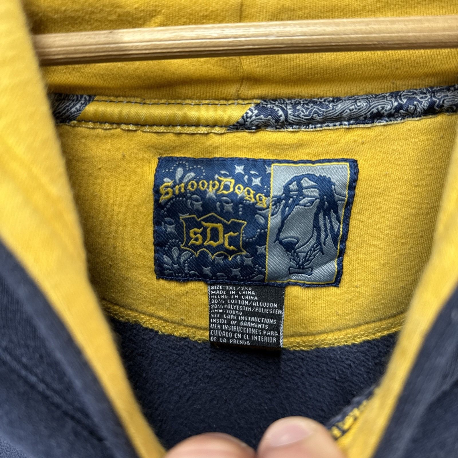 Rap Tees Vintage Snoop Dogg Hoodie Mens 2XL Navy 90s Rap Hip Hop Wu T Size US XXL / EU 58 / 5 - 5 Thumbnail
