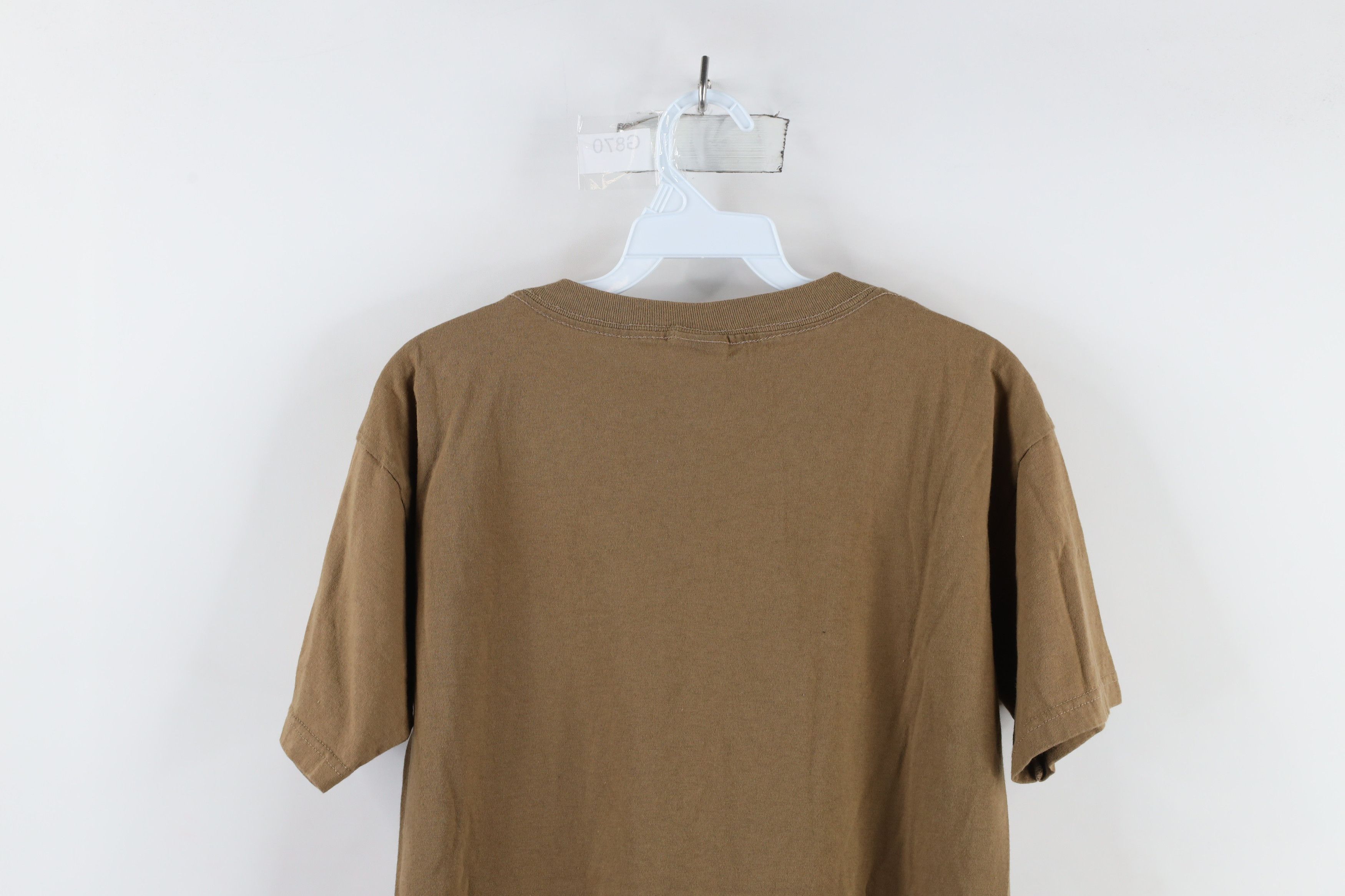 Vintage Vintage 90s Streetwear Short Sleeve T-Shirt Brown Cotton USA Size US L / EU 52-54 / 3 - 11 Thumbnail