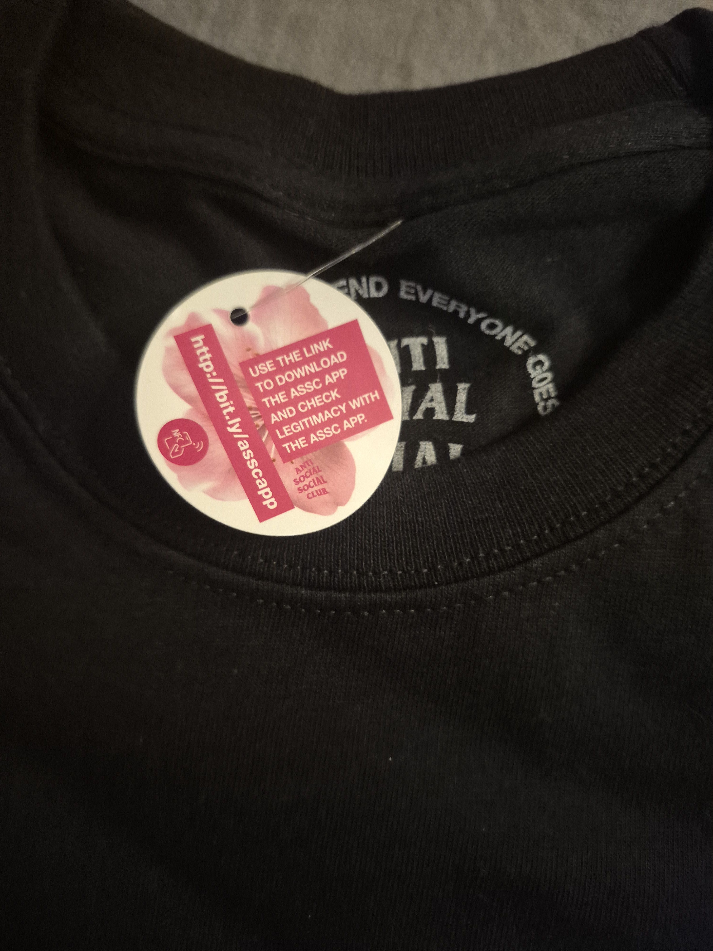 Anti Social Social Club Anti Social Social Club Black Tee Size Small BNWT Size US S / EU 44-46 / 1 - 4 Thumbnail