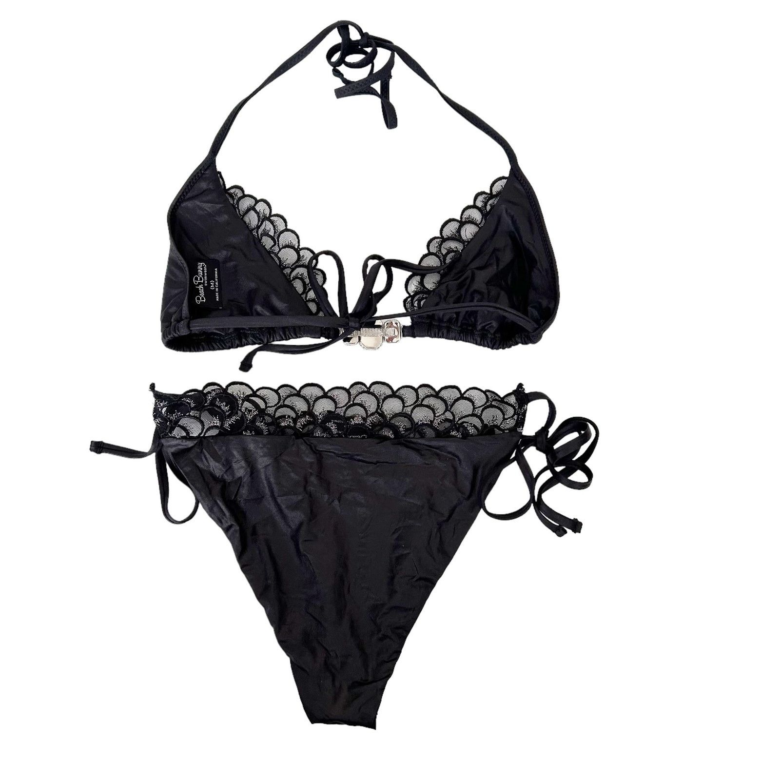 Other Beach Bunny Black A Hard Days Night Bikini Bathing Suit M/L Size ONE SIZE - 5 Thumbnail