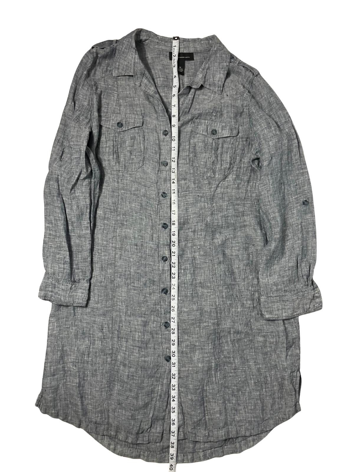 Other INC Linen Shirt Dress Gray Button Front Size 16 Size XXL / US 16-18 / IT 52-54 - 5 Thumbnail