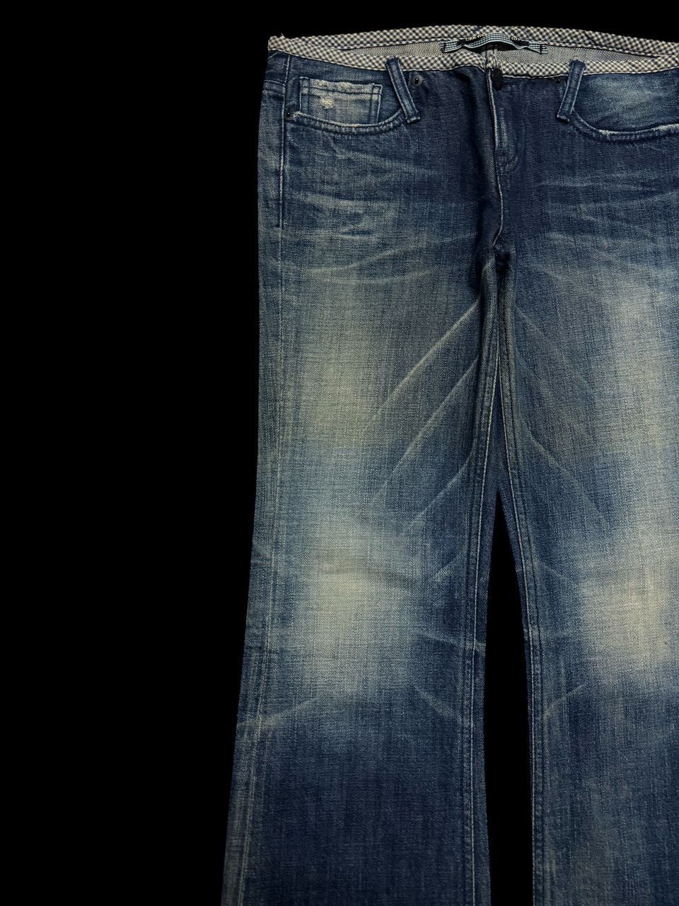 Tornado Mart FLARED Vintage Japanese Whisker Mudwash Distressing Denim Size US 30 / EU 46 - 4 Thumbnail