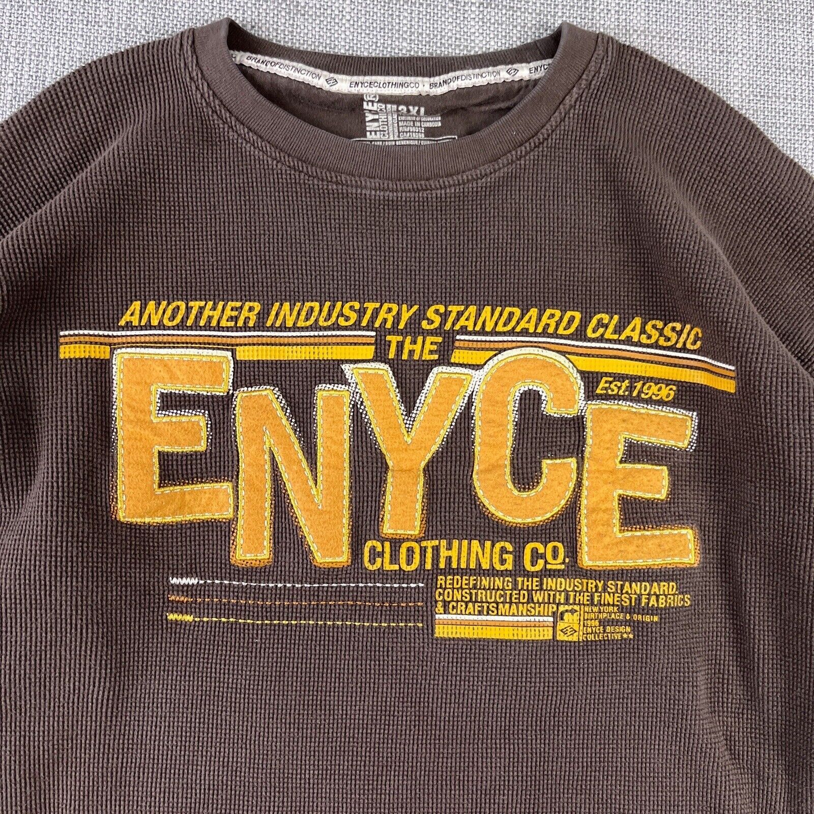 Enyce Y2K Enyce Waffle Thermal Long Sleeve Shirt 3XL Grunge Skater Size US XXL / EU 58 / 5 - 9 Thumbnail