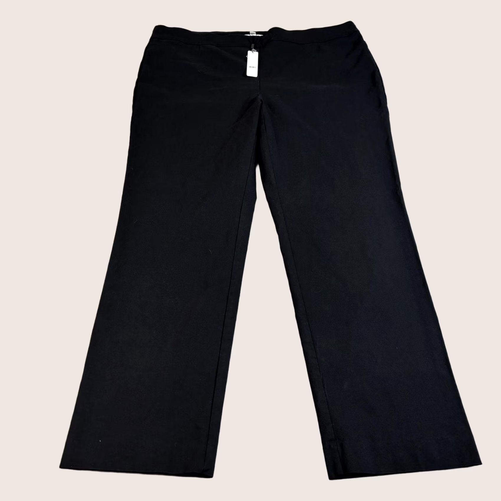 Vintage Chico's So Slimming 360 Brigitte Slim Pant Women 20R Black Ponte Dress Pants Slimming Workwear Size 42" / US 20 - 1 Thumbnail
