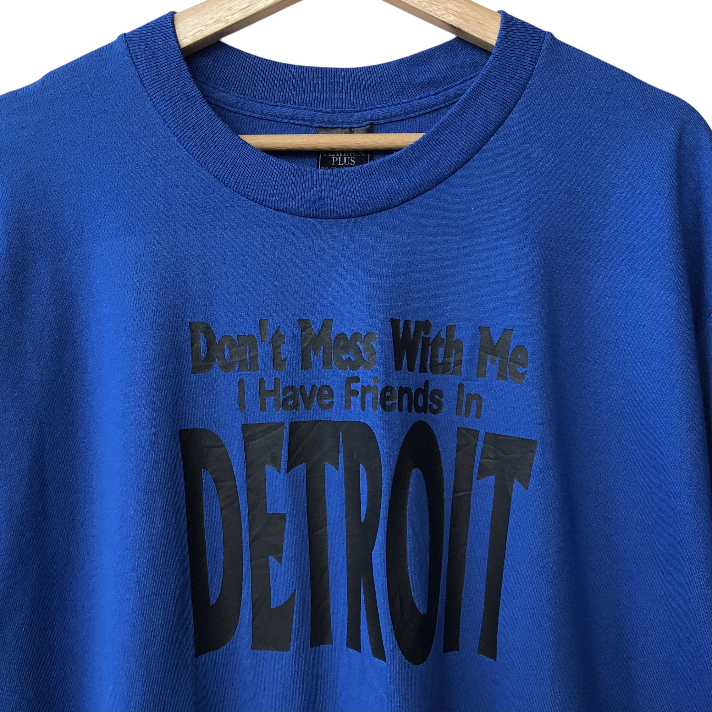 Vintage Don't Mess With Detroit Vintage 1980s USA Funny Wording Tee Size US XL / EU 56 / 4 - 3 Thumbnail
