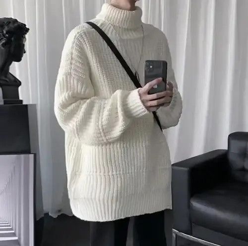Japanese Brand Turtle Neck - Style Streetwear Knitted Sweatshirt Size US M / EU 48-50 / 2 - 3 Thumbnail