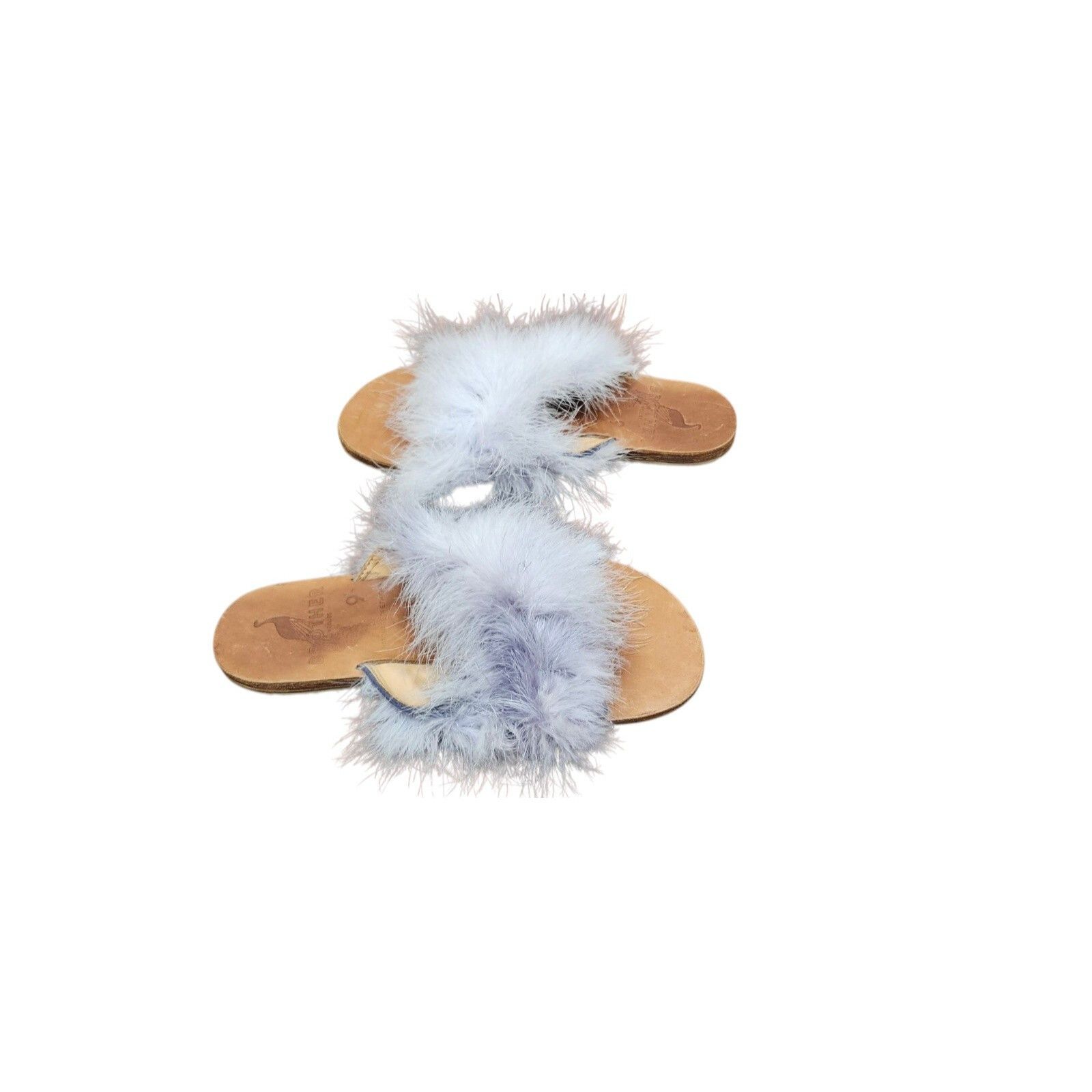 Brother Vellies Brother Vellies Marabou Lamu Sandal Lavender Size 9 Size US 9 / IT 39 - 4 Thumbnail