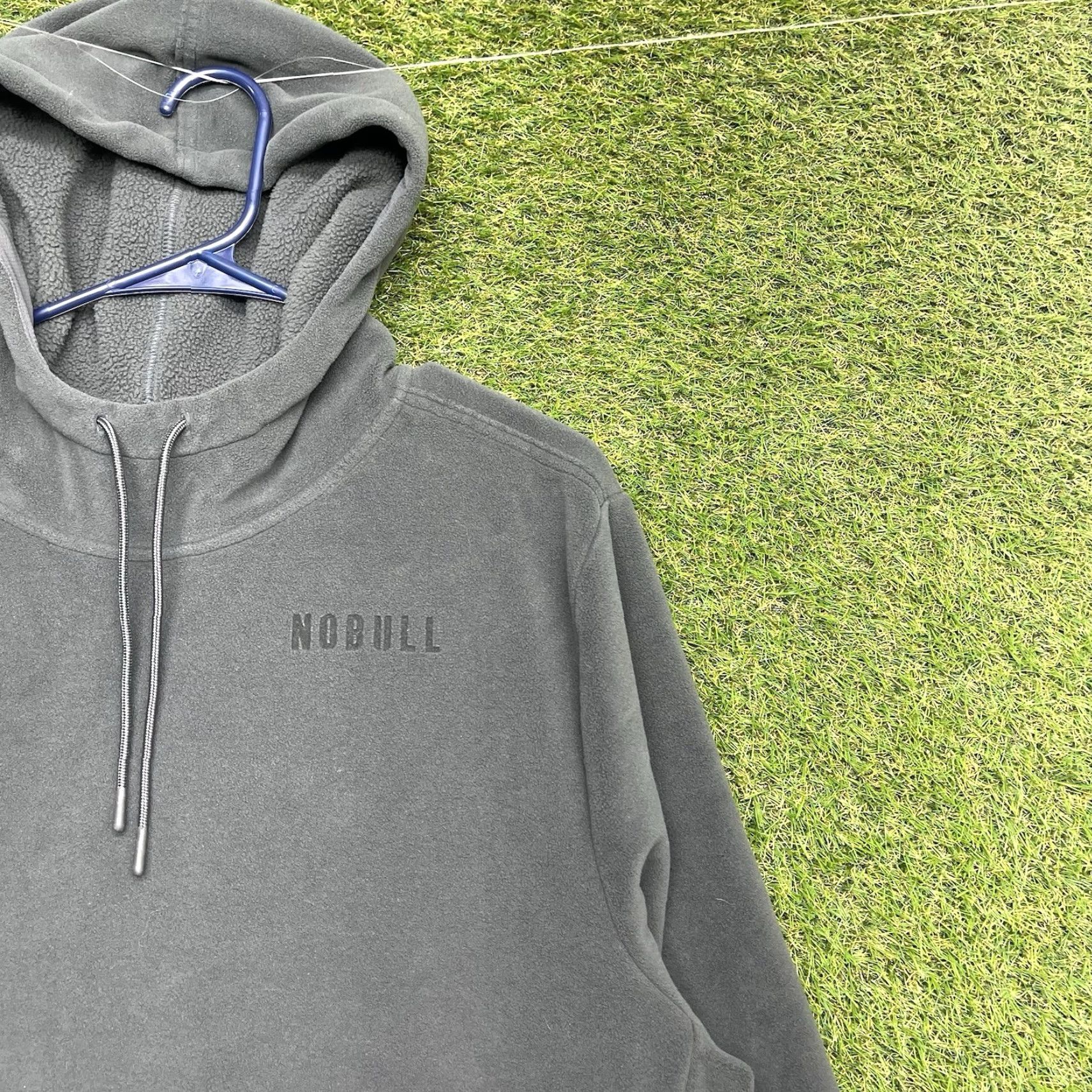 Vintage No Bull Hoodie Womens Large Grey Fleece Sweatshirt Workout Gym Sportswear 0058 Size L / US 10 / IT 46 - 3 Thumbnail