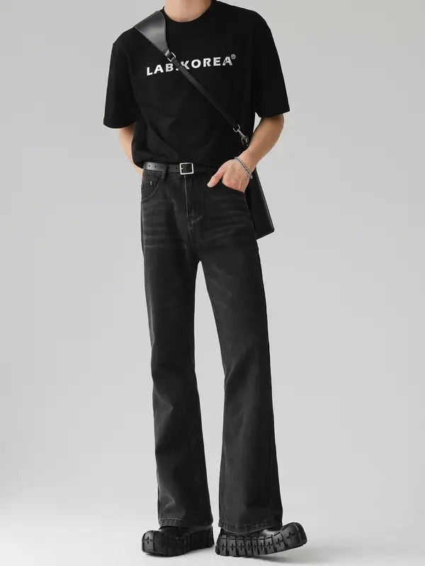 Japanese Brand Shii American retro loose cleanfit flared jeans for men Size US 32 / EU 48 - 1 Thumbnail