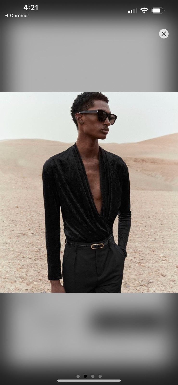 Saint Laurent Paris Saint Laurent wrap velvet shirt tunic.S . $1190 Size US S / EU 44-46 / 1 - 1 Thumbnail