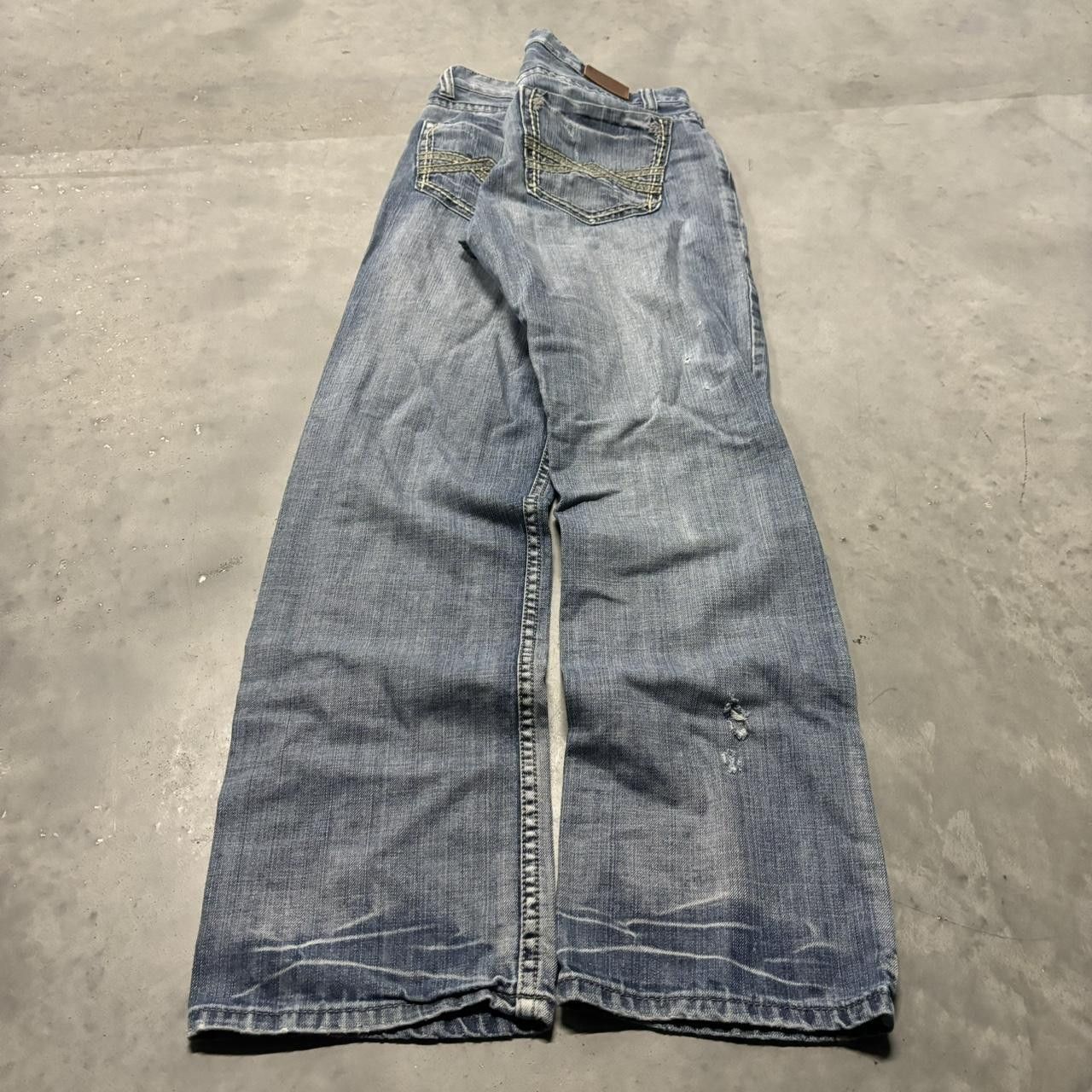 Japanese Brand × Vintage Crazy Vintage Y2K/2000s Grunge Flypaper Faded Wash Denim Jeans! Size US 33 - 4 Thumbnail