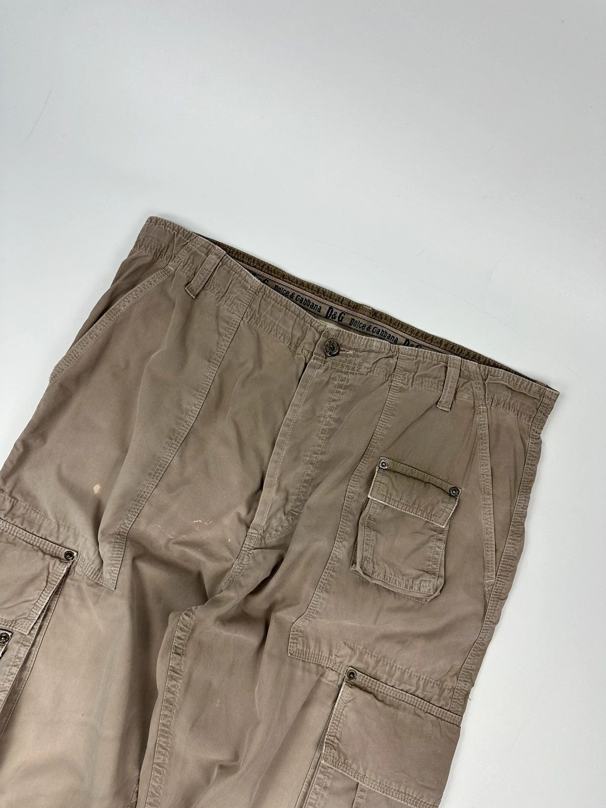 Dolce & Gabbana Dolce & Gabbana Multi Cargo Pockets Brown Parachute Pants Size US 32 / EU 48 - 2 Thumbnail