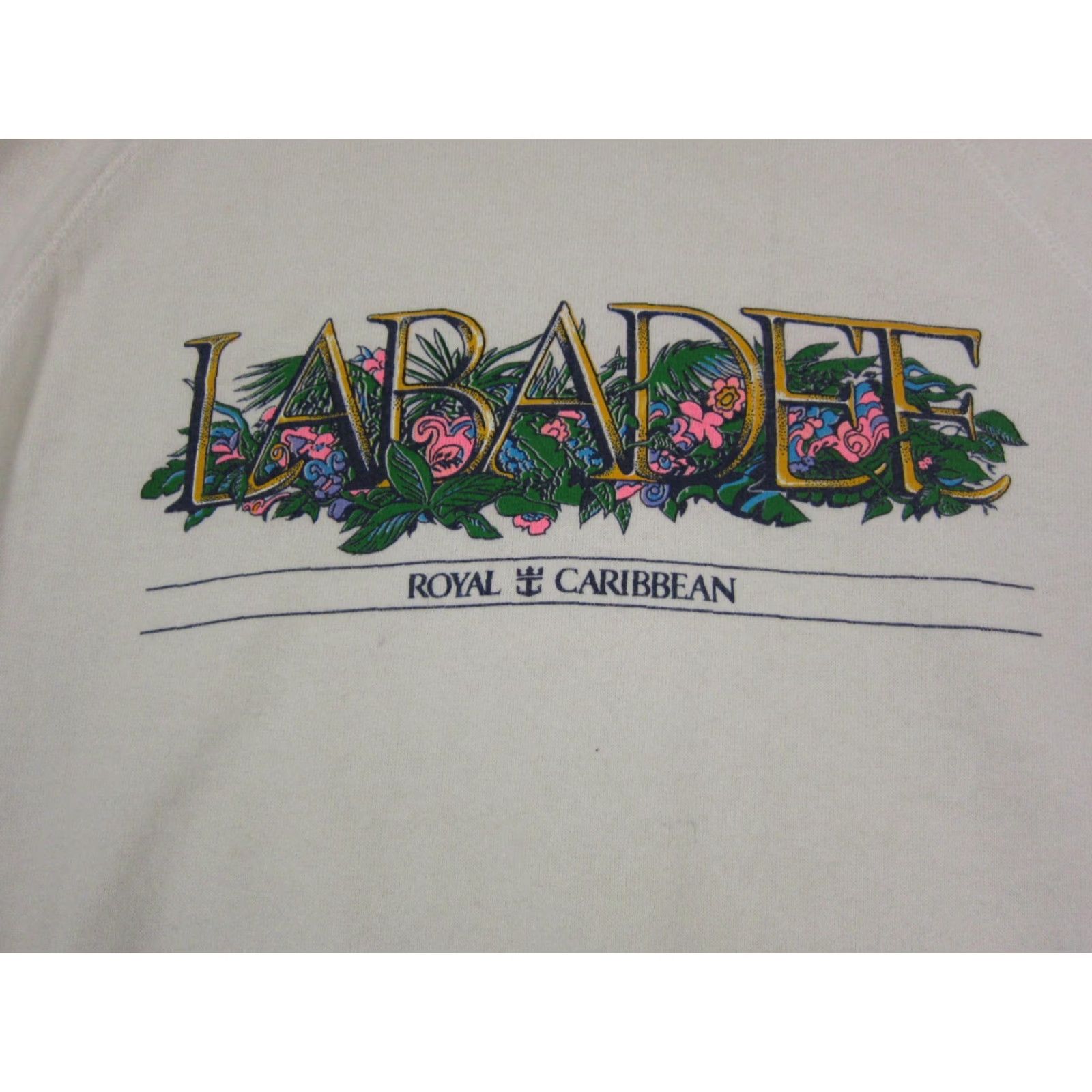 Vintage VINTAGE Breakaway Sweater Womens XL White Pullover Crew Neck Floral 80s 90s Flower Cotton Polyester Fleece Size XL / US 12-14 / IT 48-50 - 2 Thumbnail